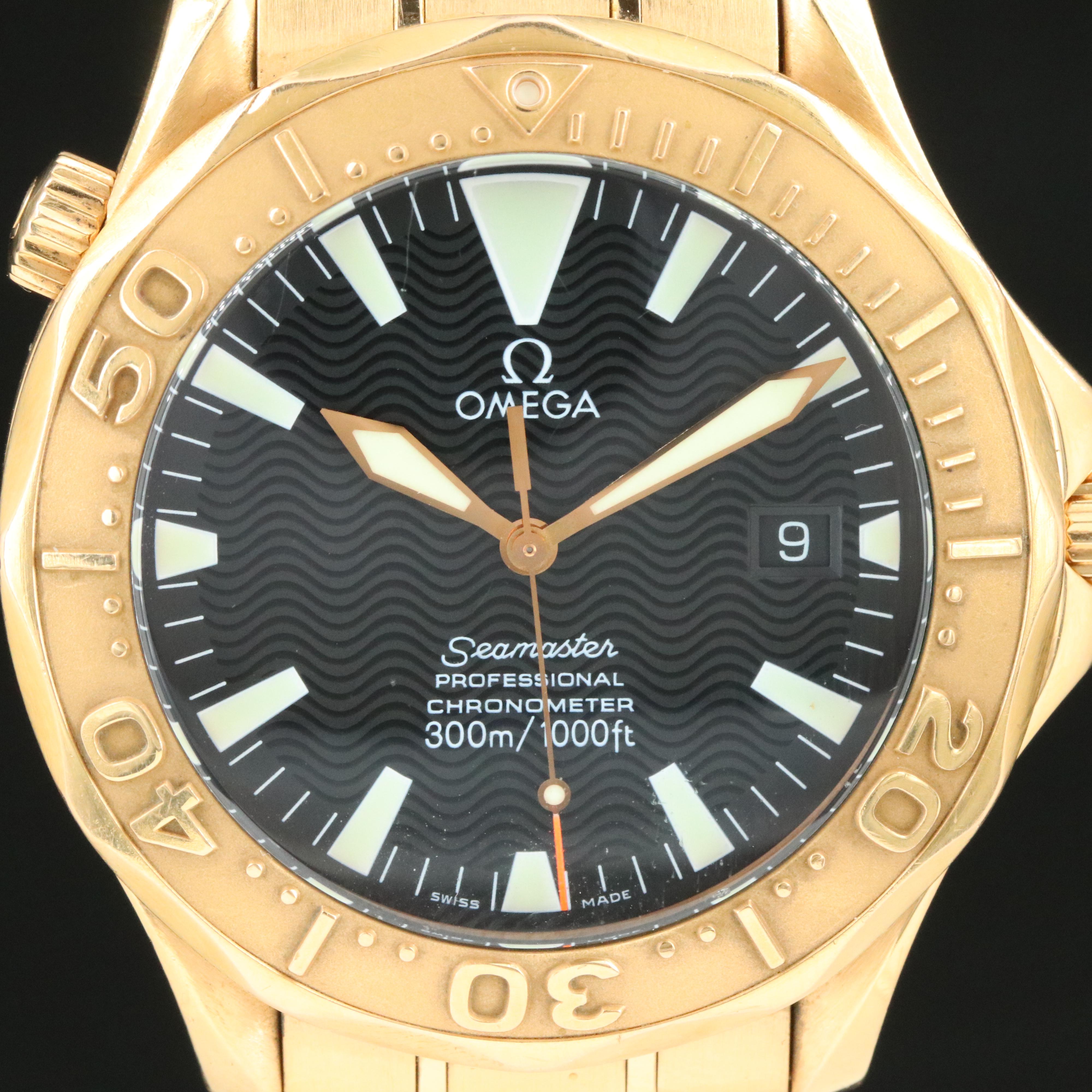 Omega Seamaster 2136.50.00 18K Gold 41mm Automatic Watch