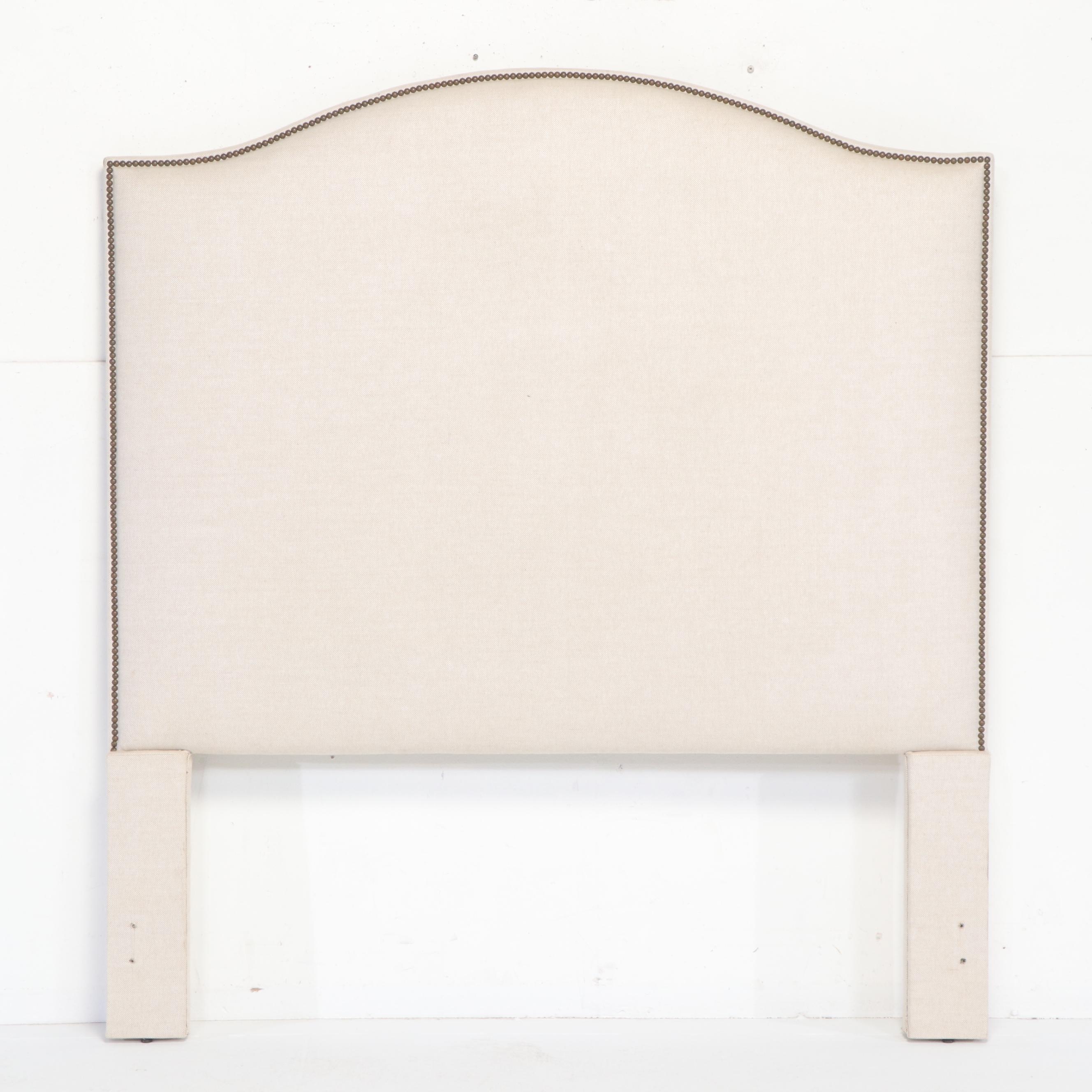 Contemporary Custom Upholstered Queen Size Headboard with Floral Bedding Set