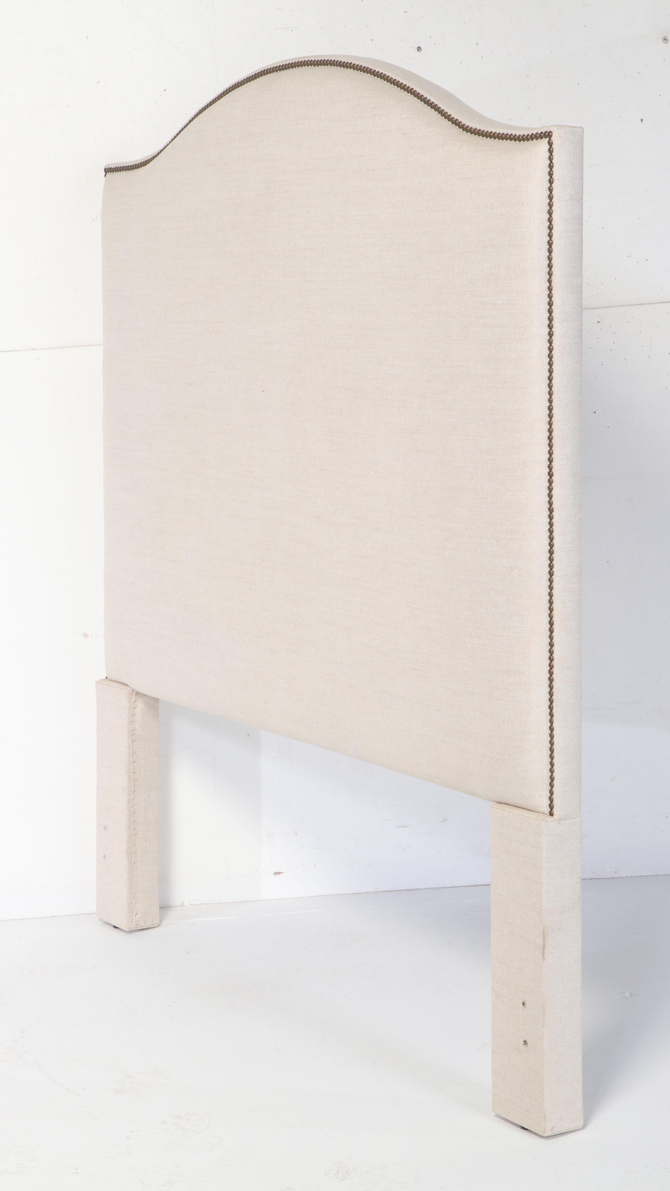 Contemporary Custom Upholstered Queen Size Headboard with Floral Bedding Set