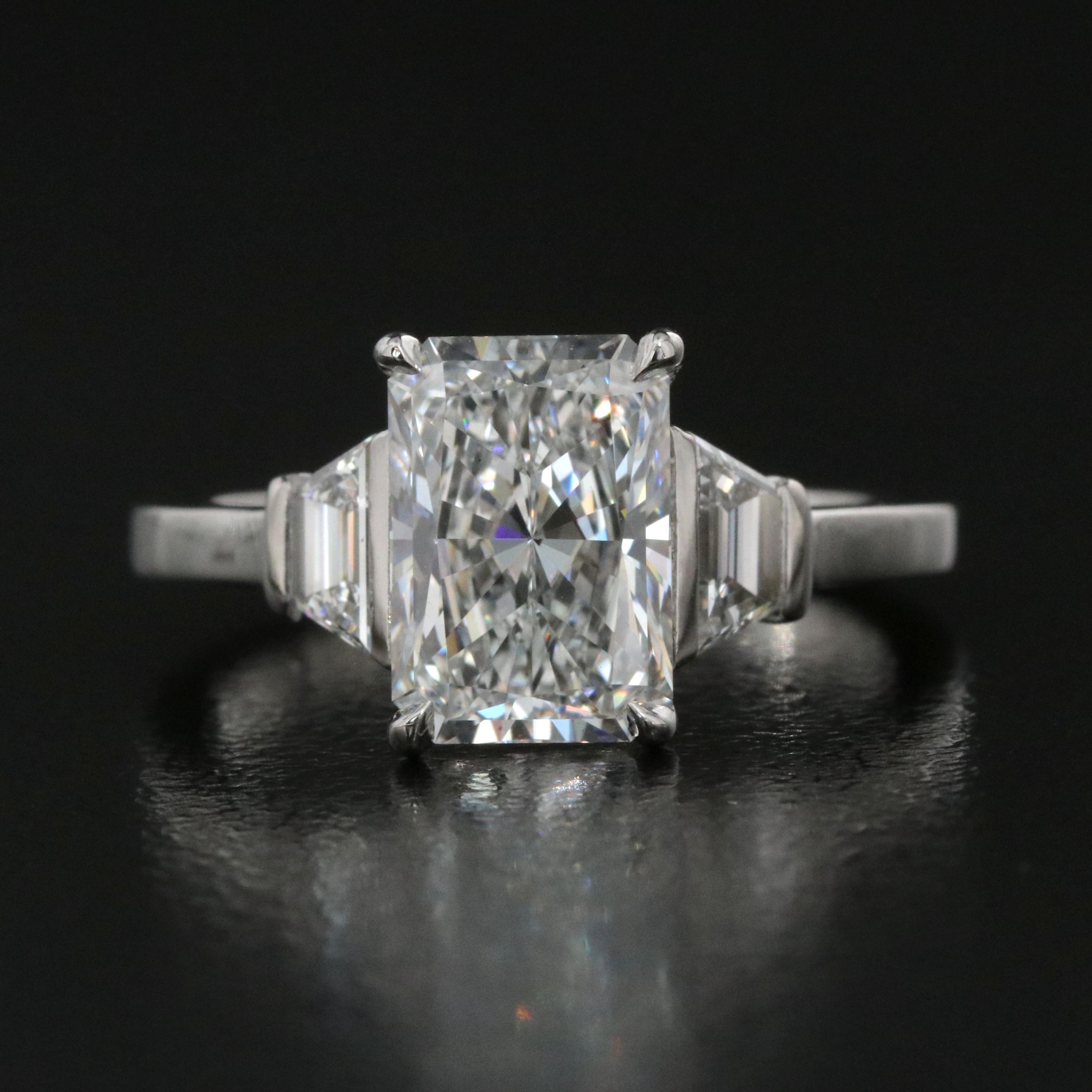 Platinum 2.66 CTW Lab Grown Diamond Ring with Online IGI Report