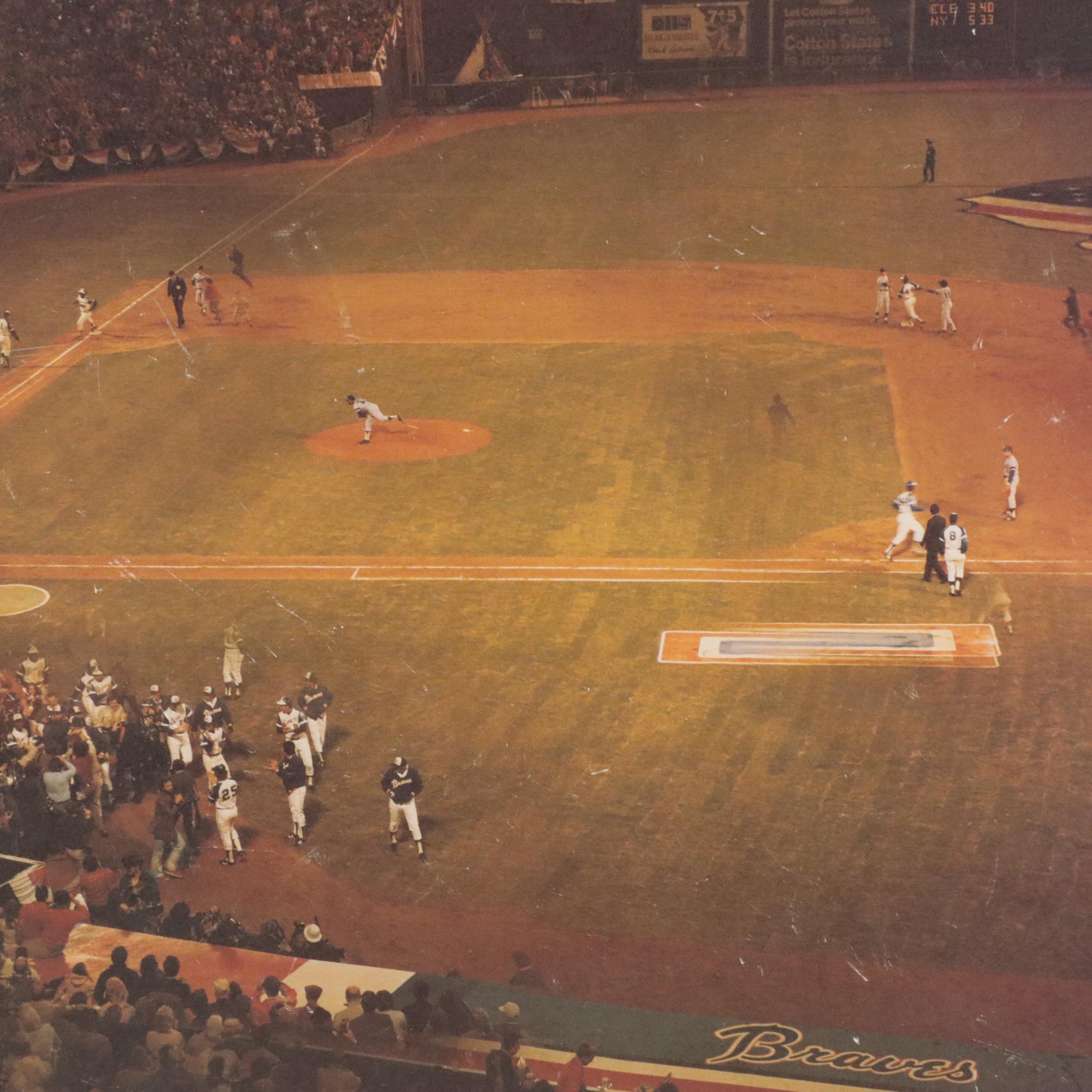 Hank Aaron Signed Limited Edition "Number 715" Atlanta Braves Framed Print