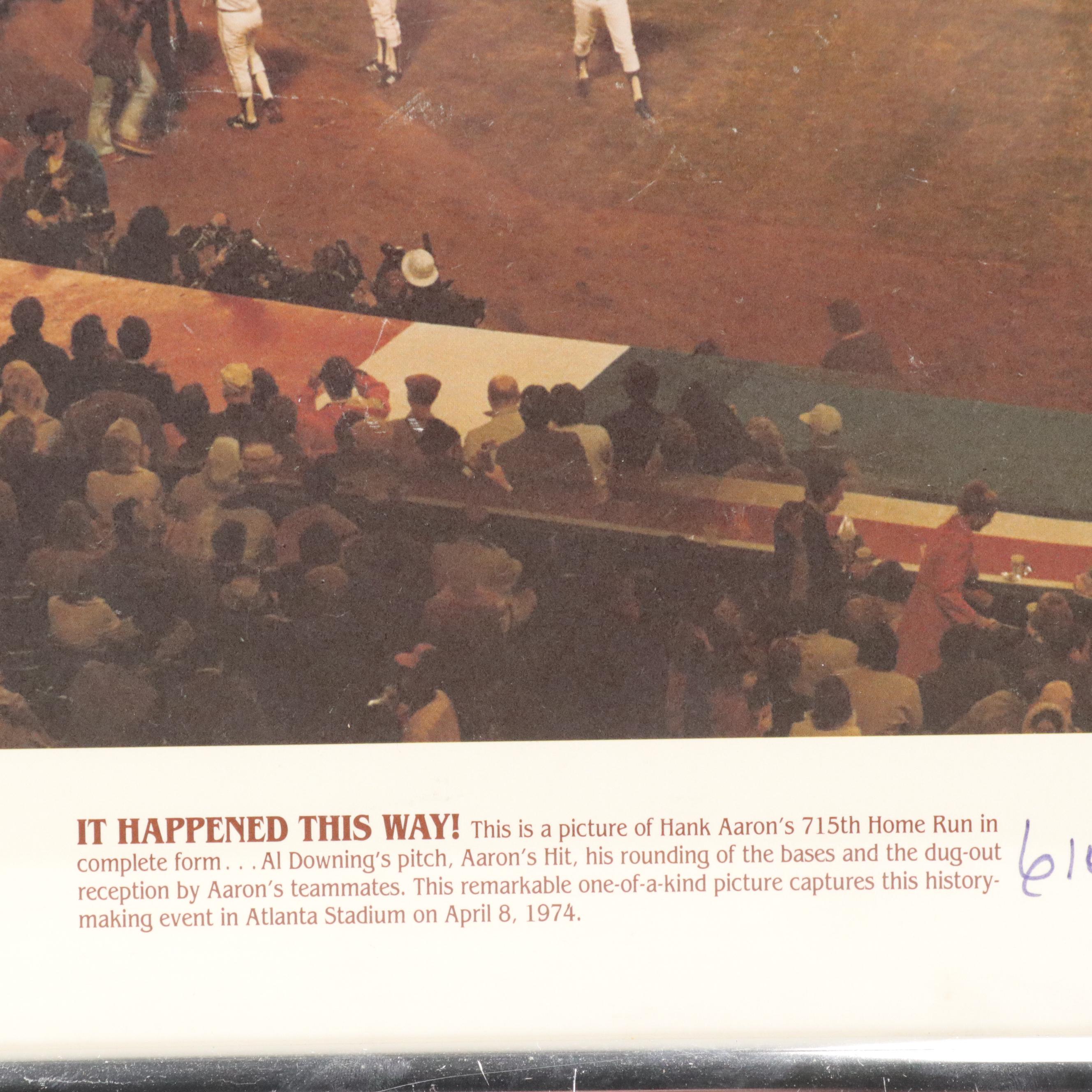 Hank Aaron Signed Limited Edition "Number 715" Atlanta Braves Framed Print