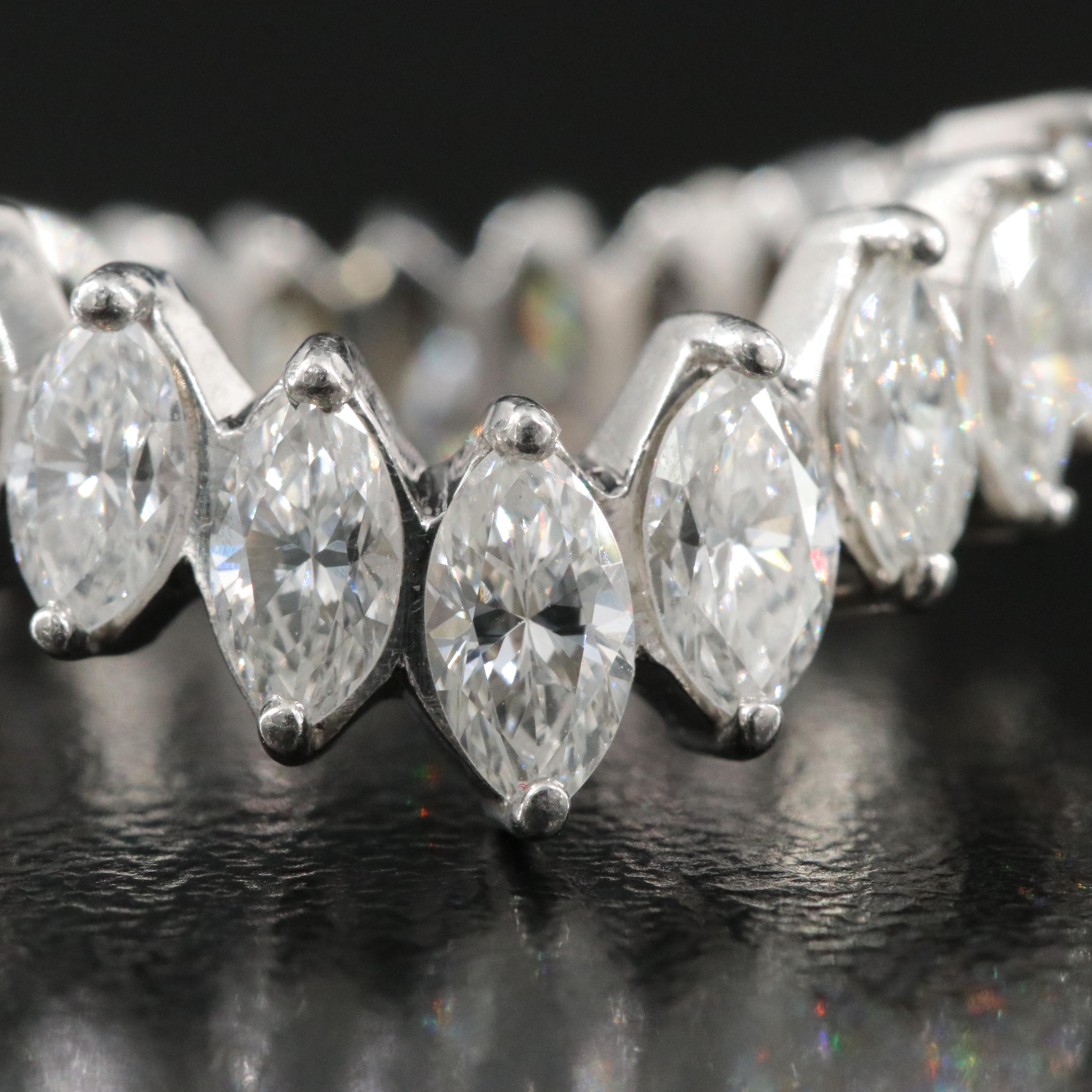 Platinum 3.40 CTW Diamond Contoured Eternity Band