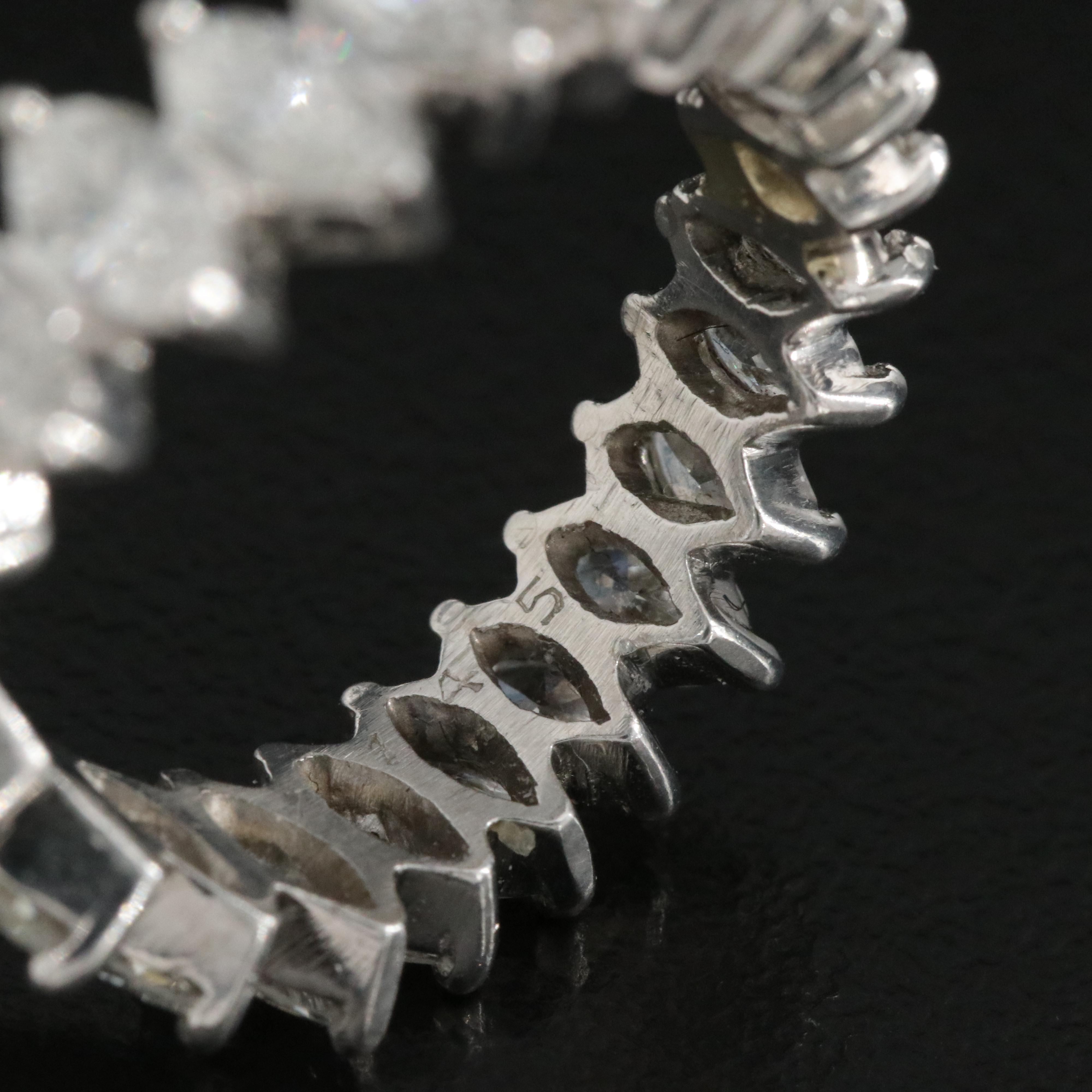 Platinum 3.40 CTW Diamond Contoured Eternity Band