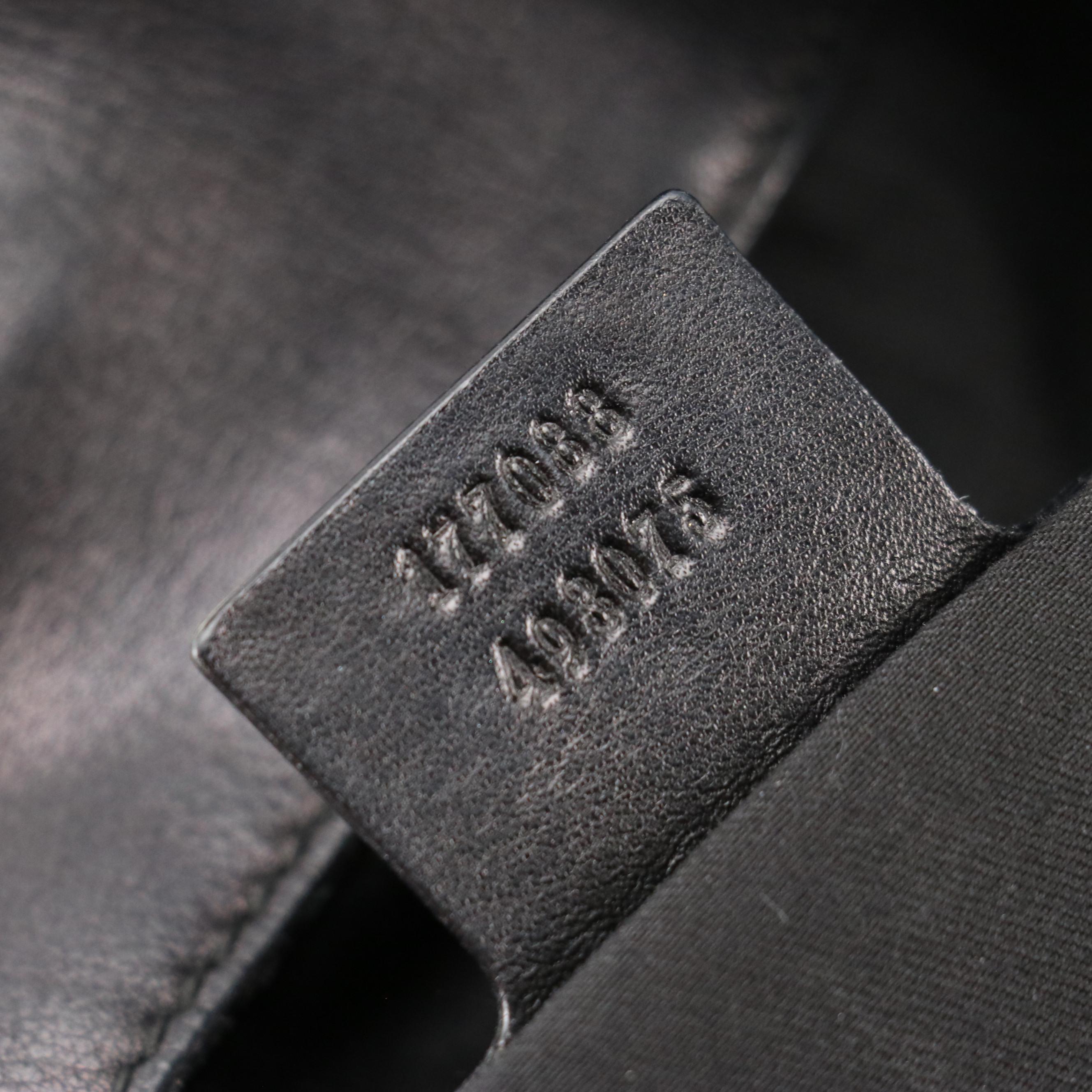 Gucci Large Babouska Indy Top Handle Bag in Black Leather with Bamboo Tassels