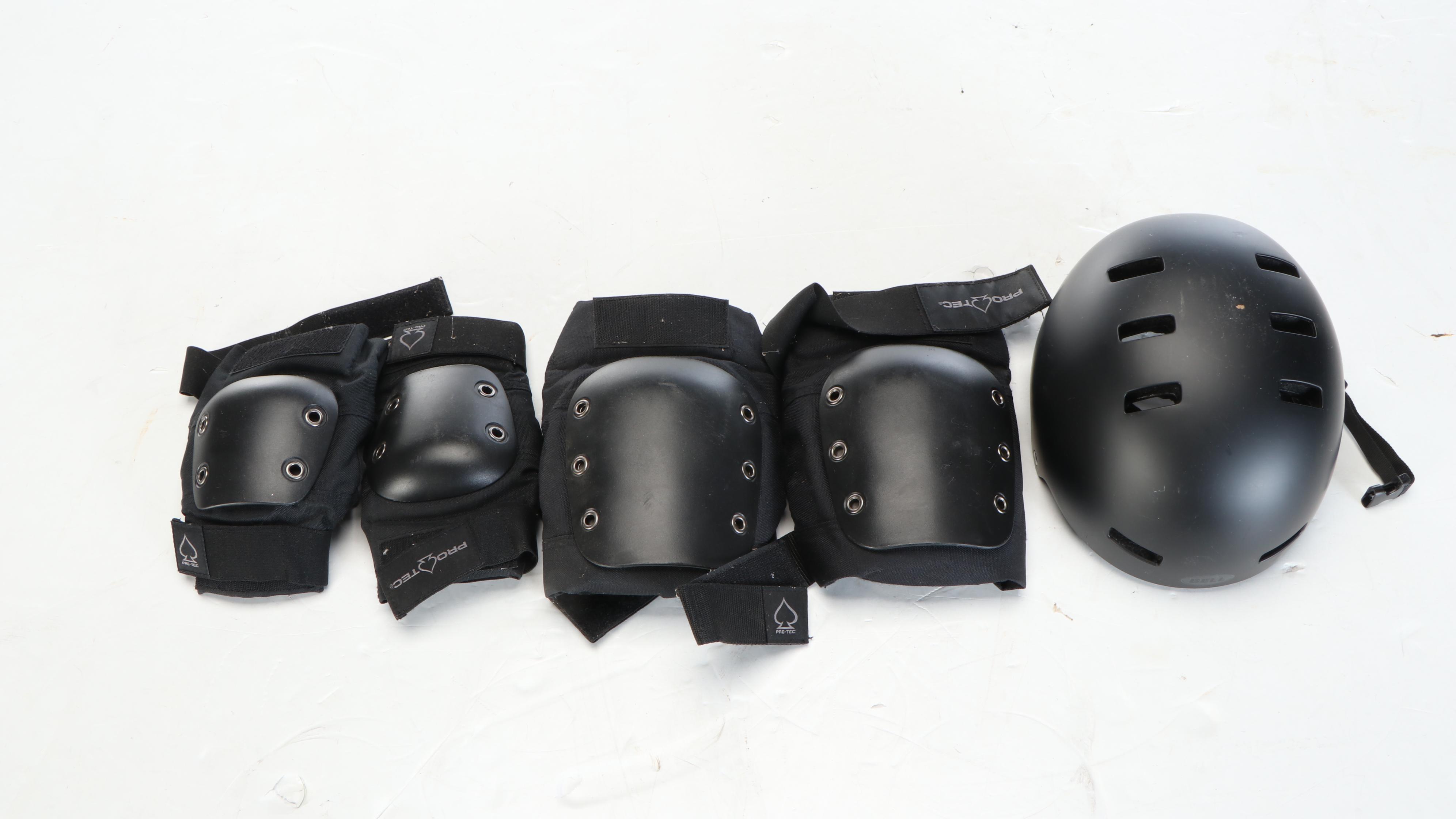 Razor Kick Scooter with The Heart Supply Skateboard and Padding