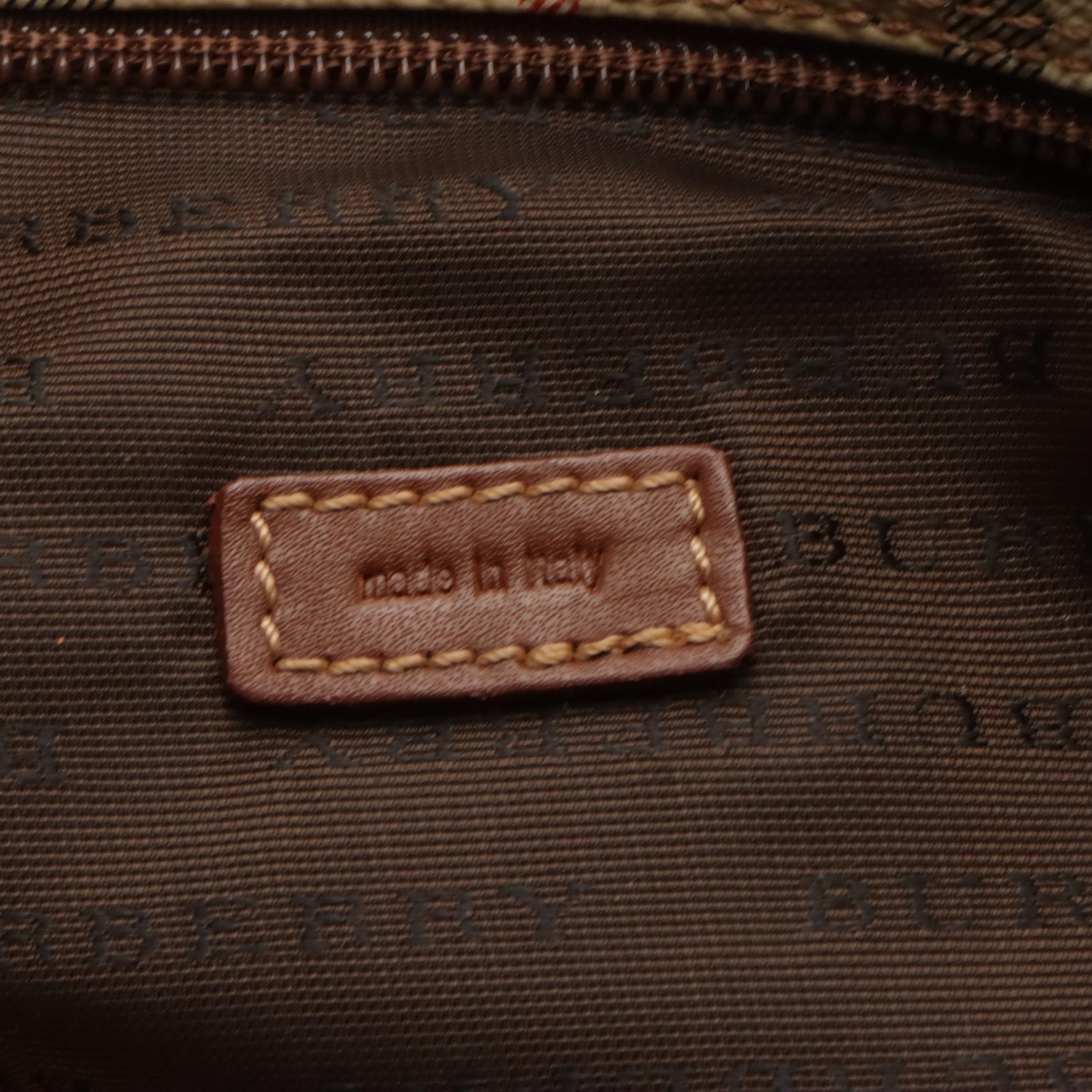 Burberry London Crossbody Travel Bag in Haymarket Coated Canvas and Leather
