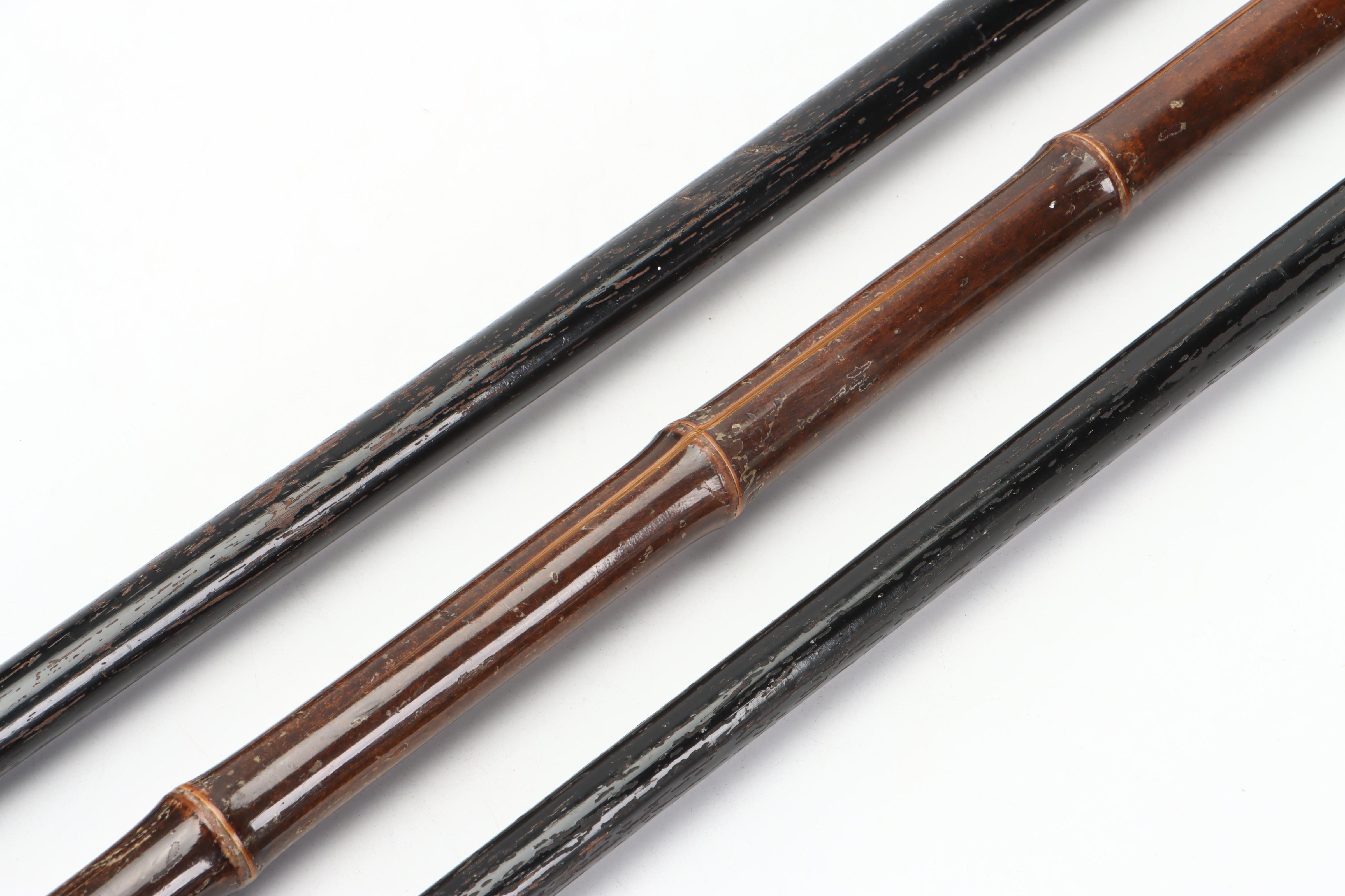 English Sterling Silver Handled Walking Canes, Late 19th / Early 20th Century