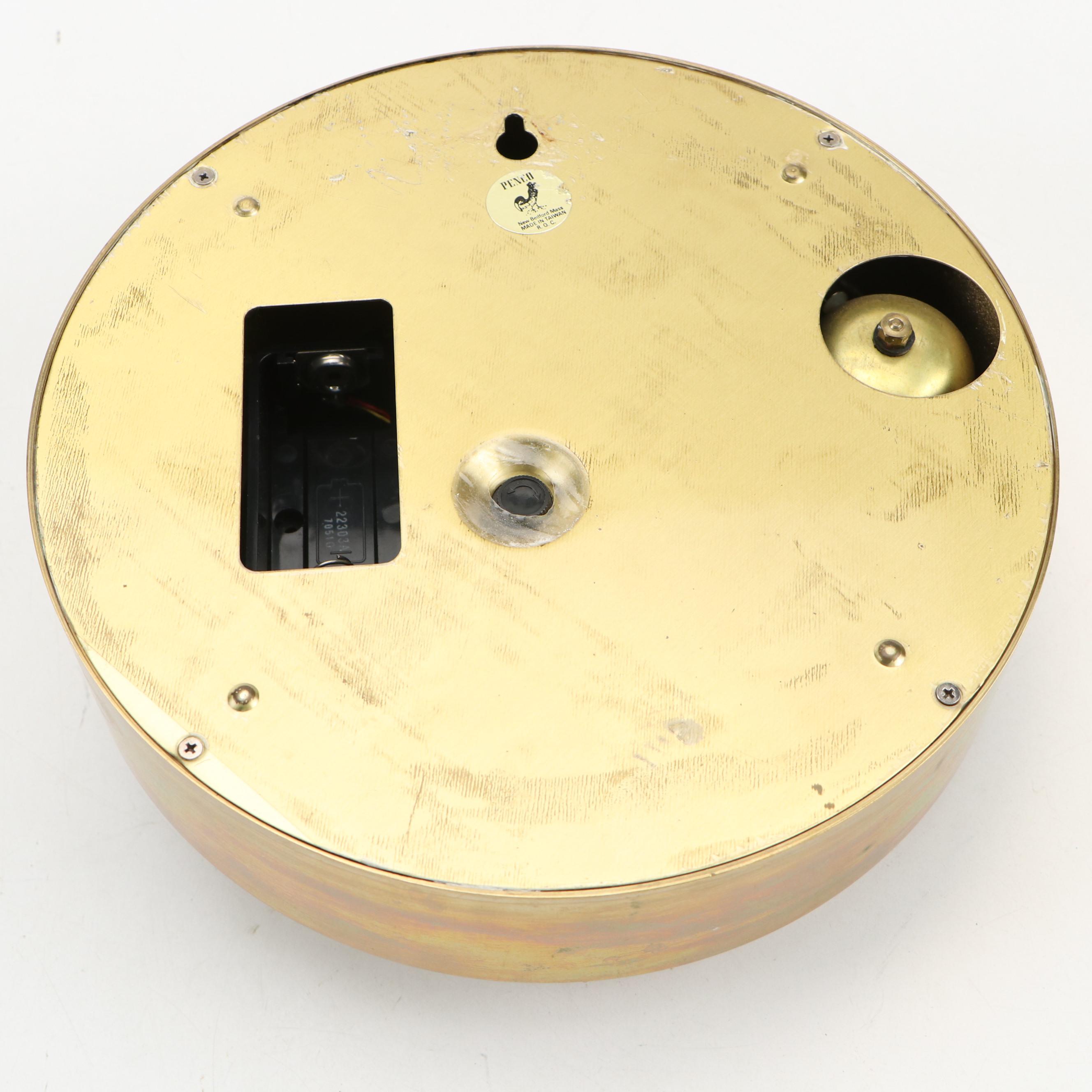 Penco Brass Porthole Wall Clock