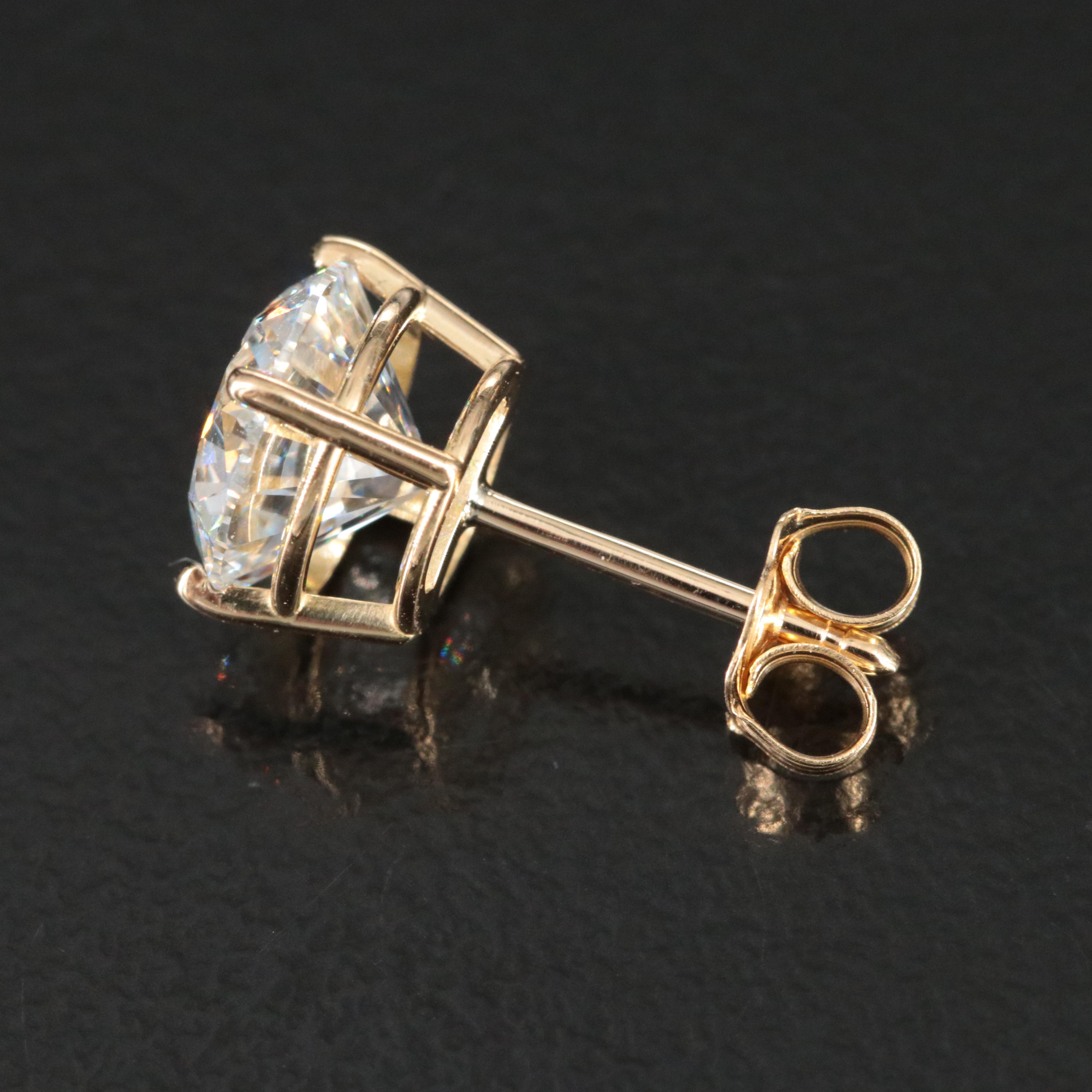 18K 3.17 CTW Lab Grown Diamond Stud Earrings with IGI Reports