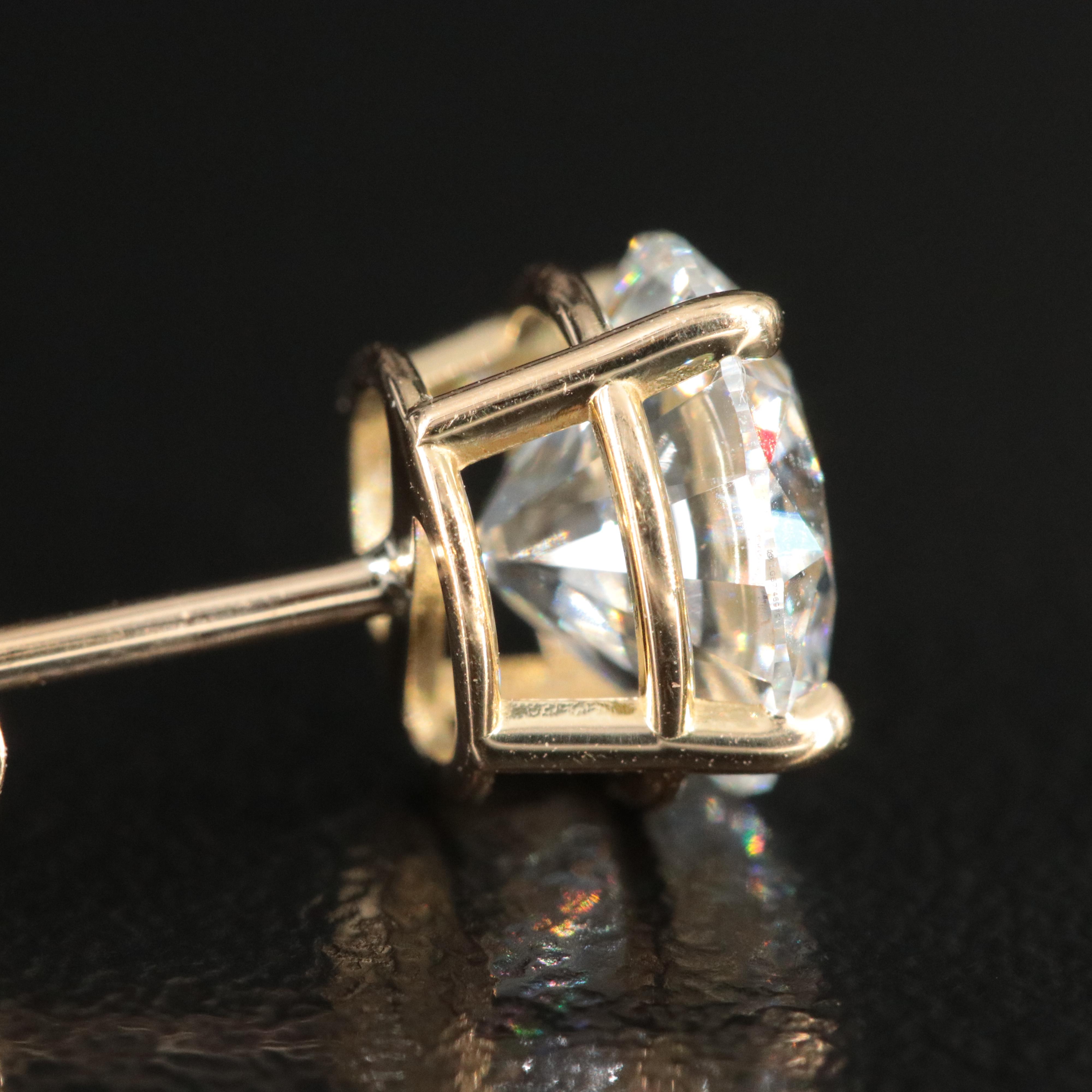 18K 3.17 CTW Lab Grown Diamond Stud Earrings with IGI Reports