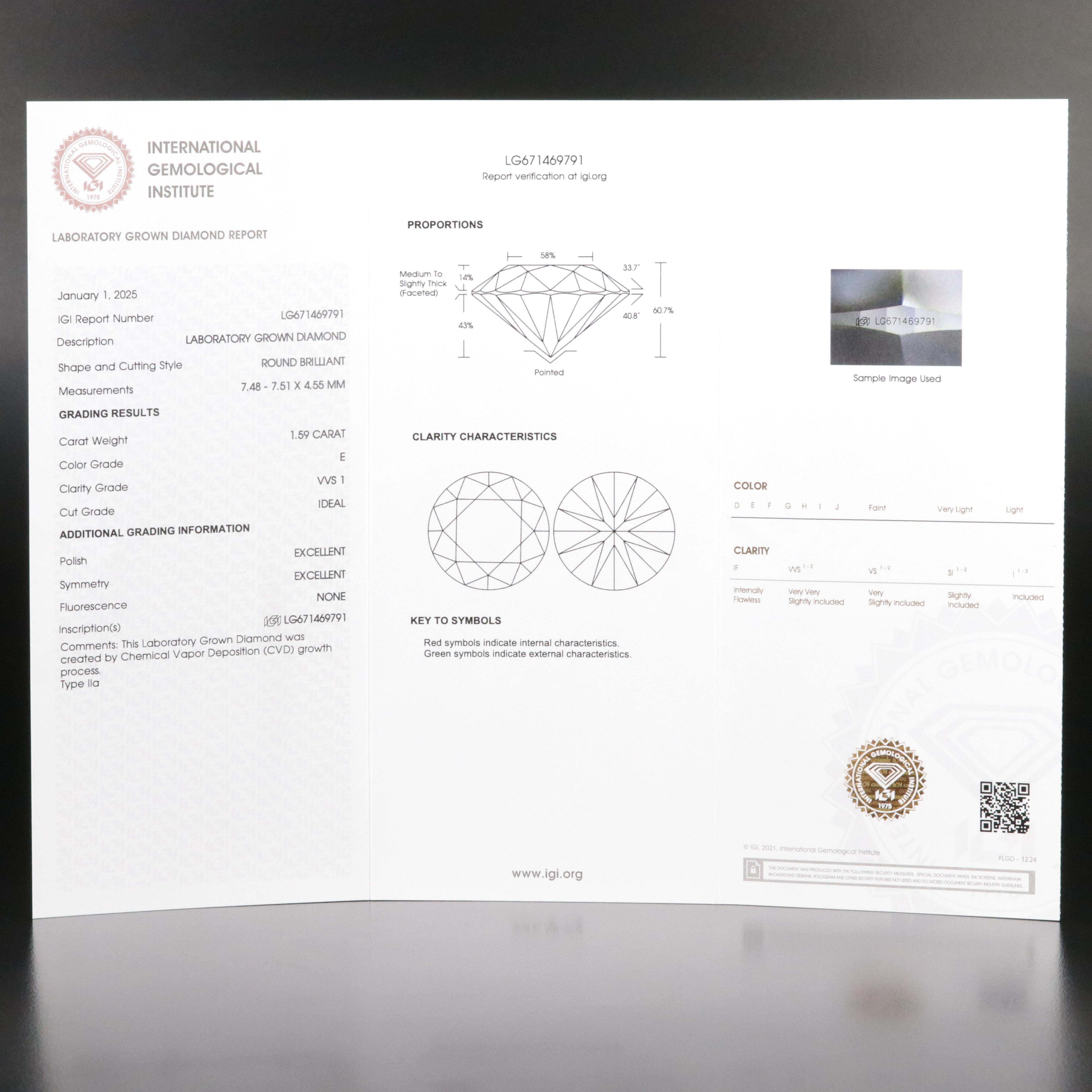 18K 3.17 CTW Lab Grown Diamond Stud Earrings with IGI Reports