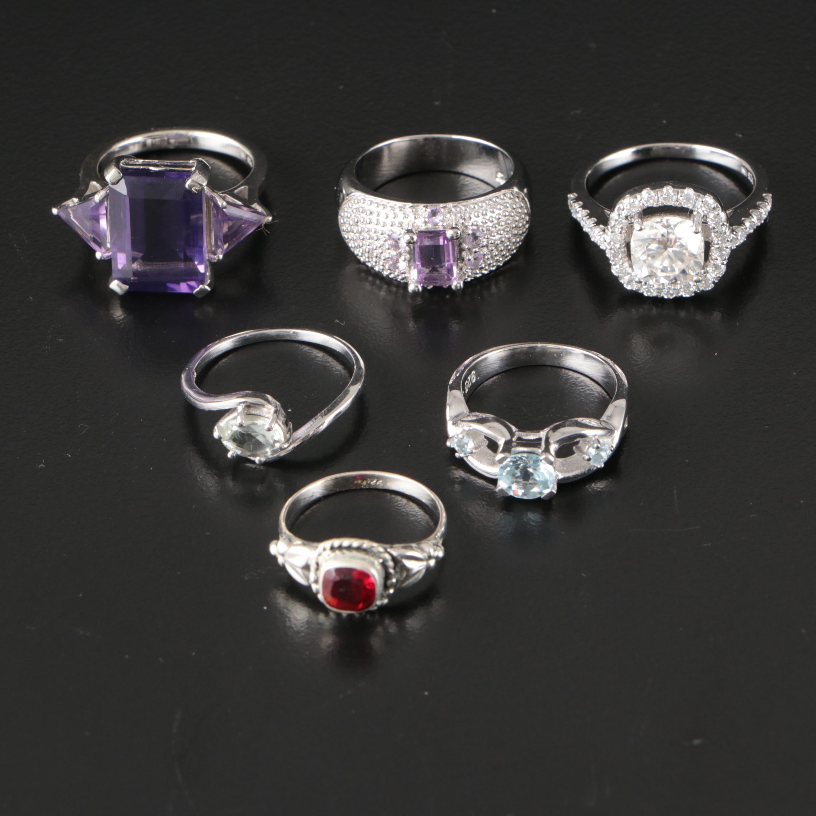 14 Assorted Sterling Silver Rings, Necklaces, Earrings, and Pendants