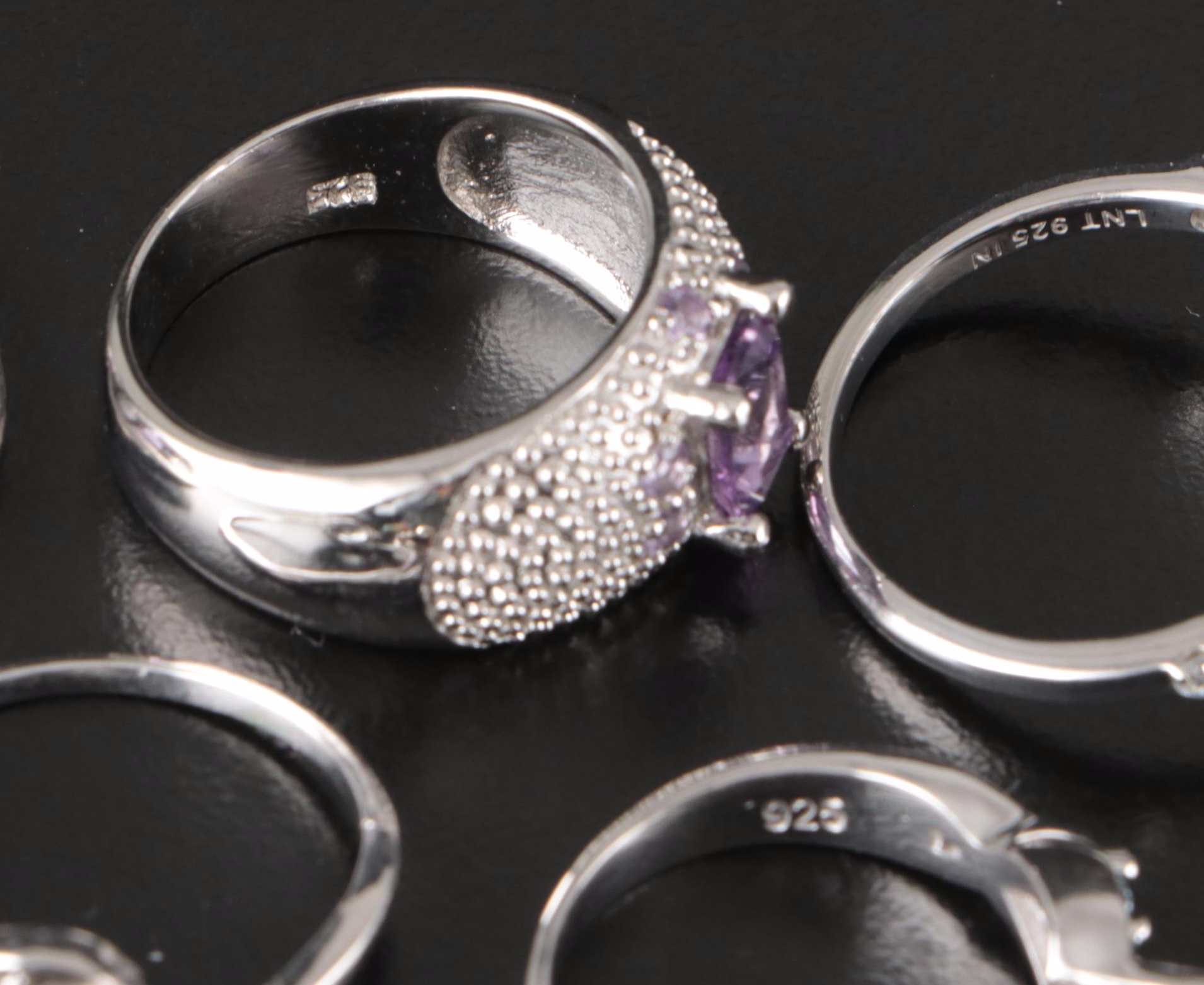 14 Assorted Sterling Silver Rings, Necklaces, Earrings, and Pendants