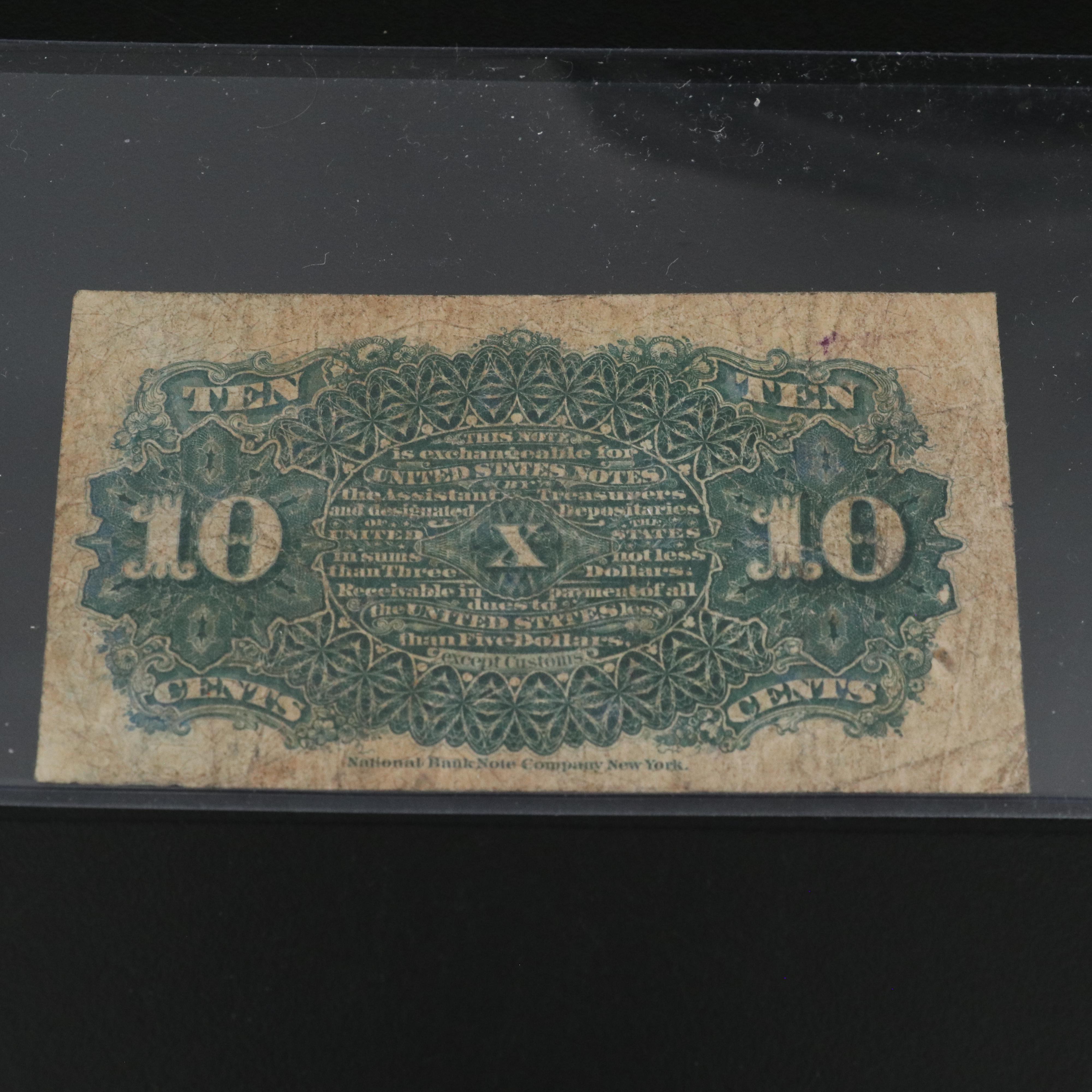 1899 Black Eagle One Dollar Silver Certificate and Four Obsolete Currency Notes