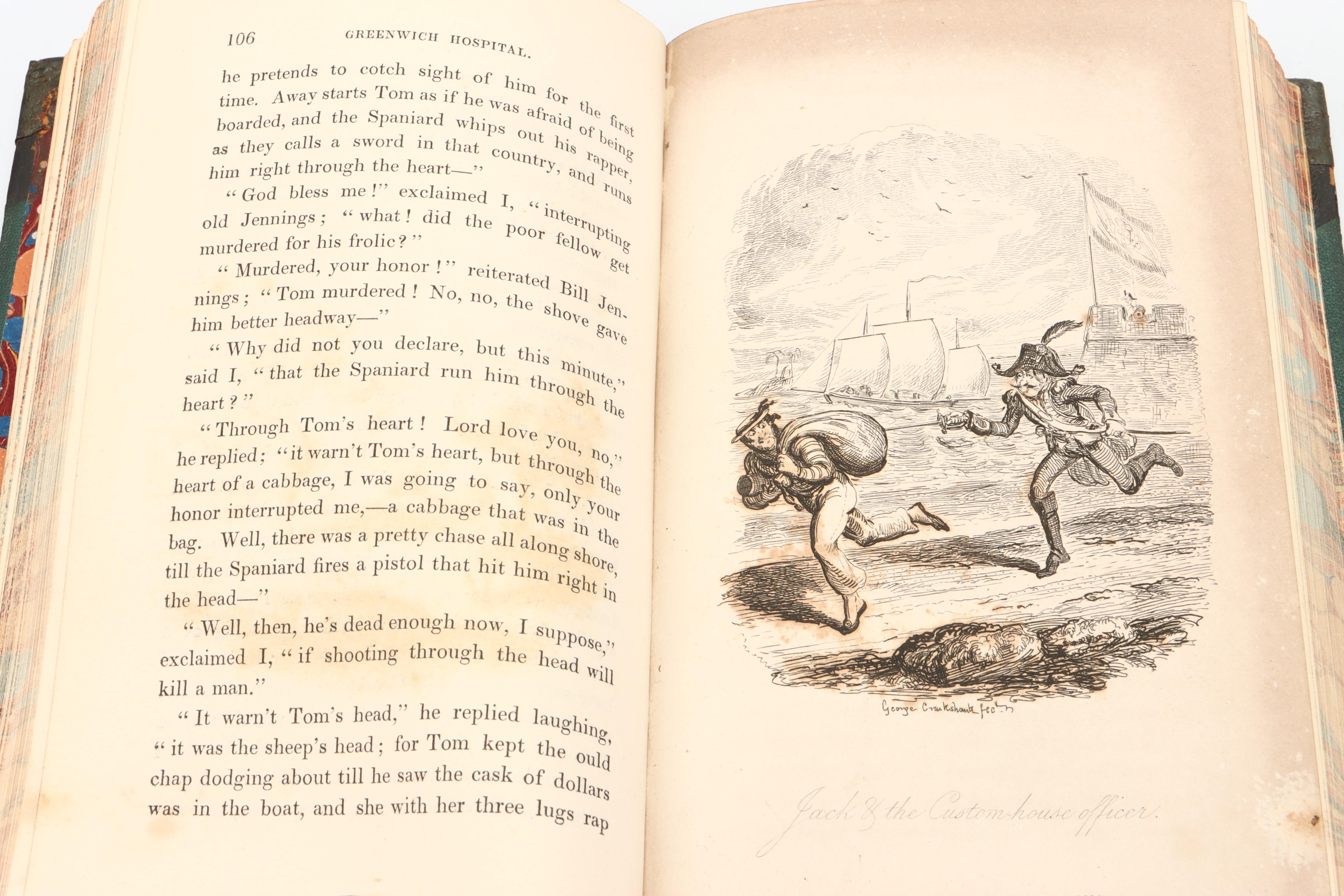 George Cruikshank Illustrated "Tough Yarns" by Matthew Henry Barker, 1835