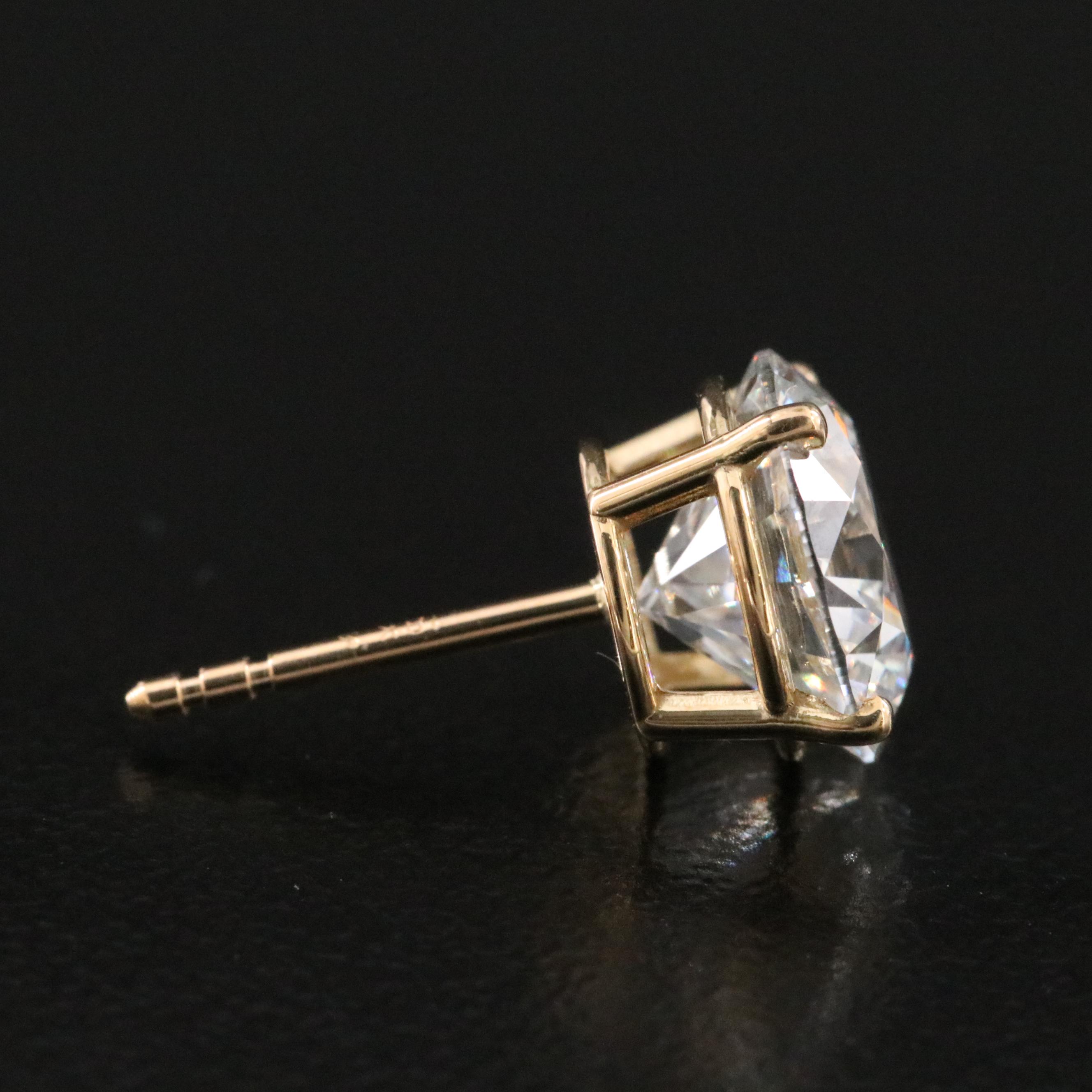 18K 4.20 CTW Lab Grown Diamond Stud Earrings with IGI Reports