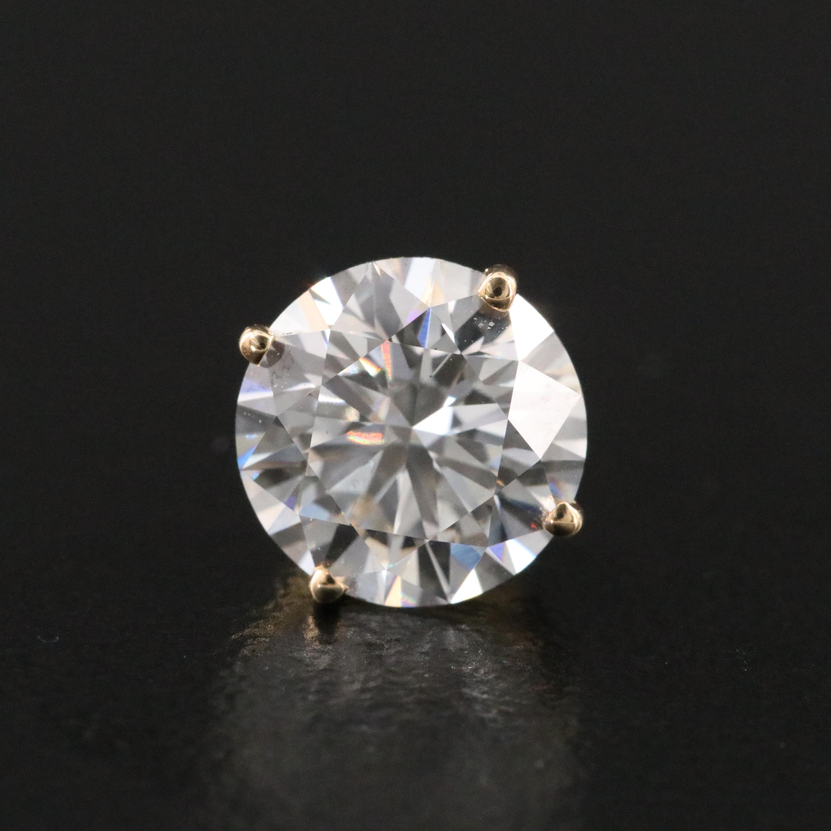 18K 4.20 CTW Lab Grown Diamond Stud Earrings with IGI Reports