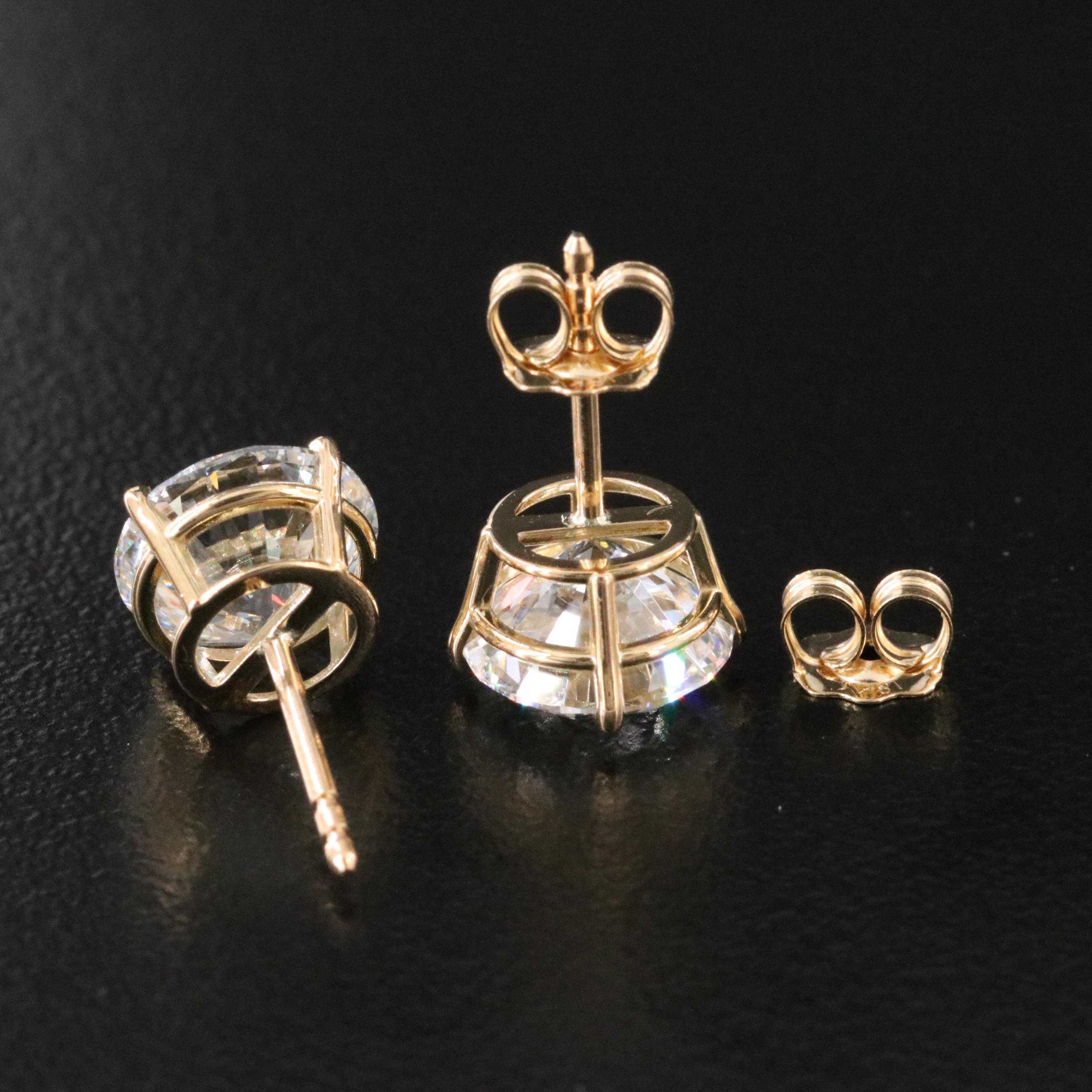 18K 4.20 CTW Lab Grown Diamond Stud Earrings with IGI Reports