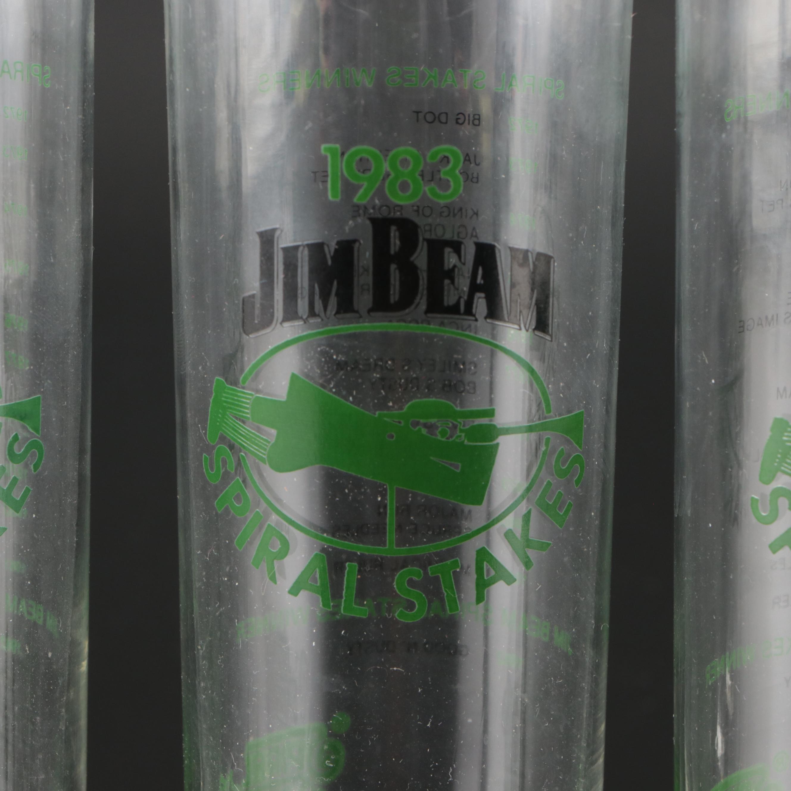 Libbey Glass 1983 Spiral Spring Festival Jim Beam Stakes Highball Glasses