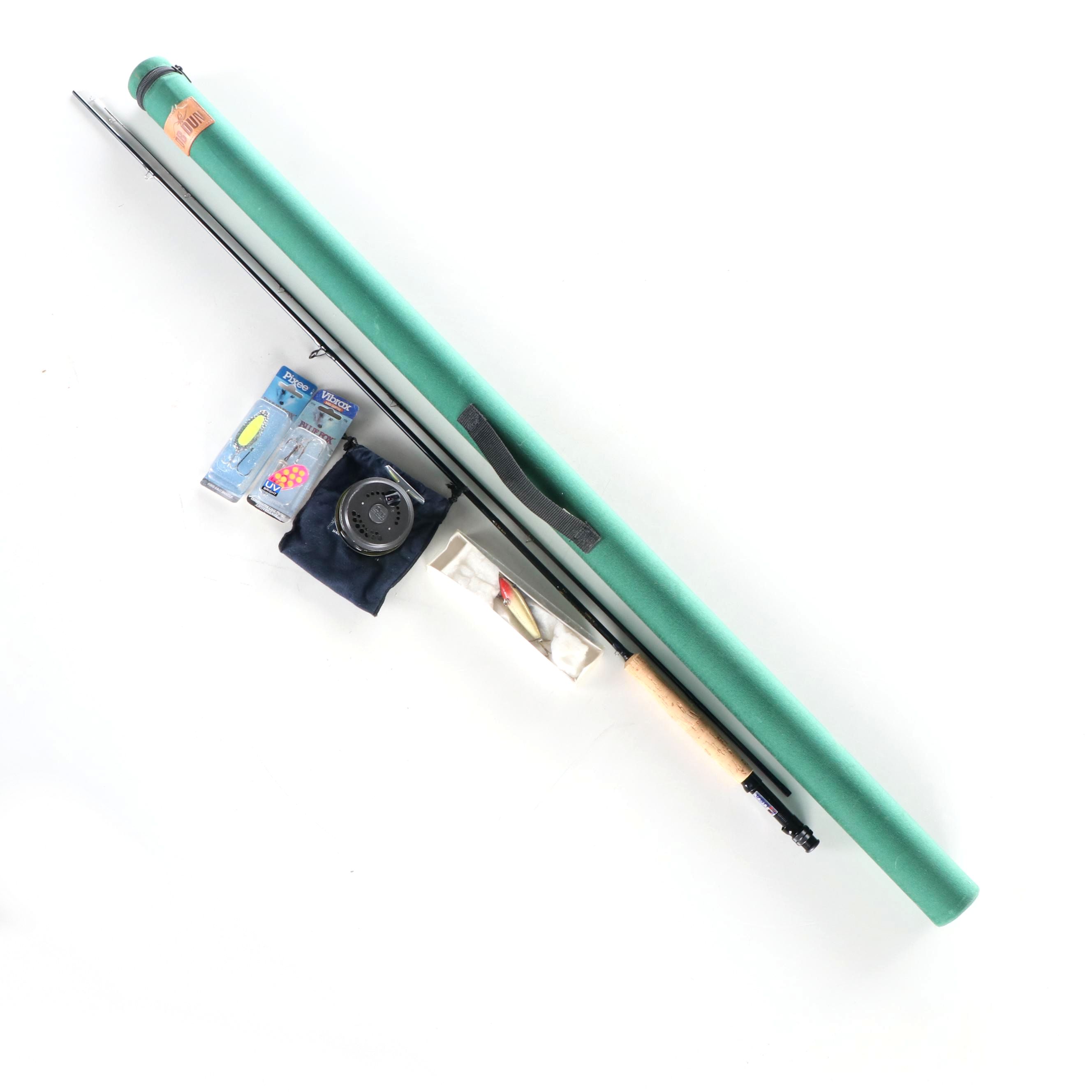 St. Croix Fly Fishing Rod with DB Dun Rod Case and Orvis Madison Fly Reel