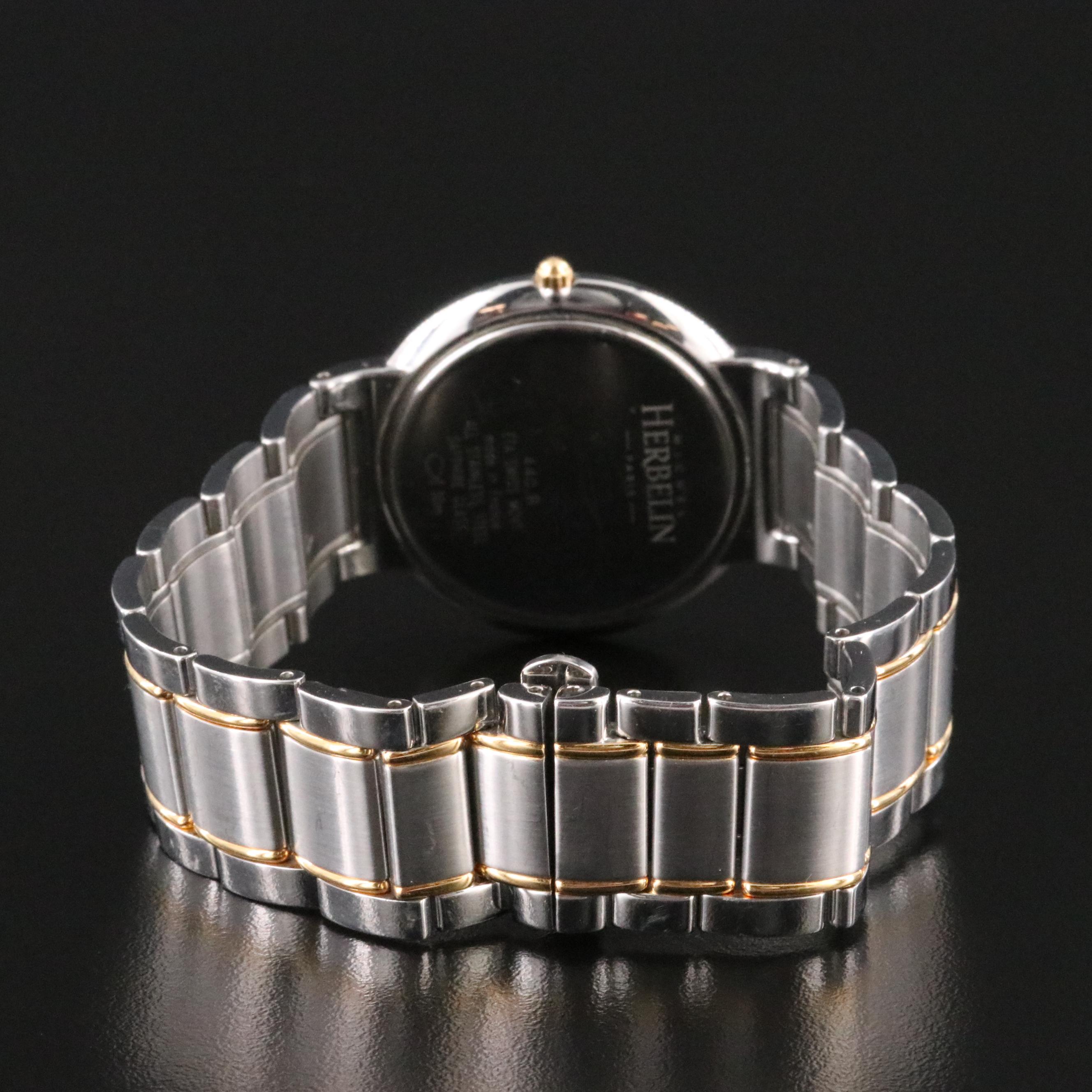 Michael Herbelin Two-Tone Date Watch