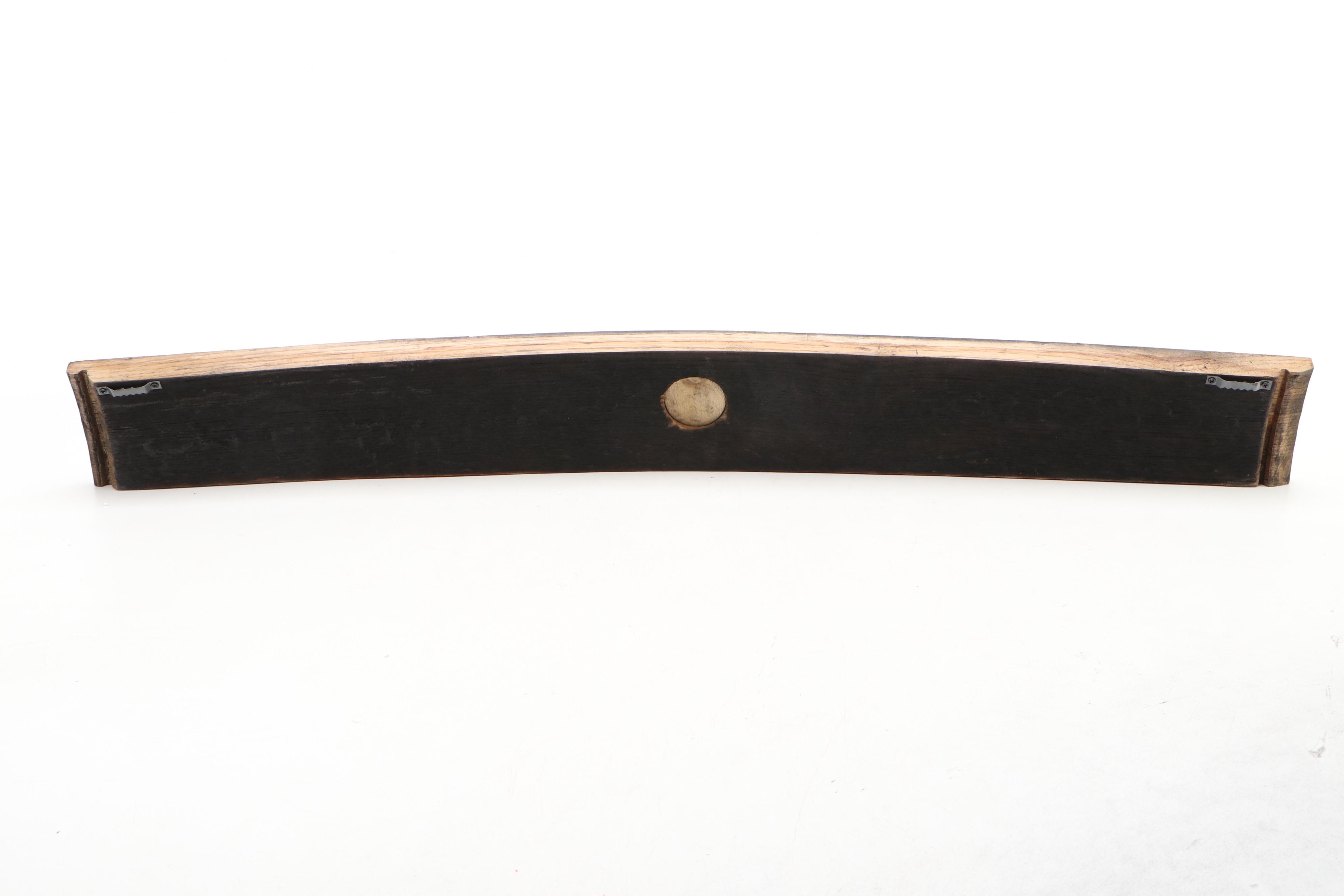 Charred Oak Stave Bourbon Bar Sign