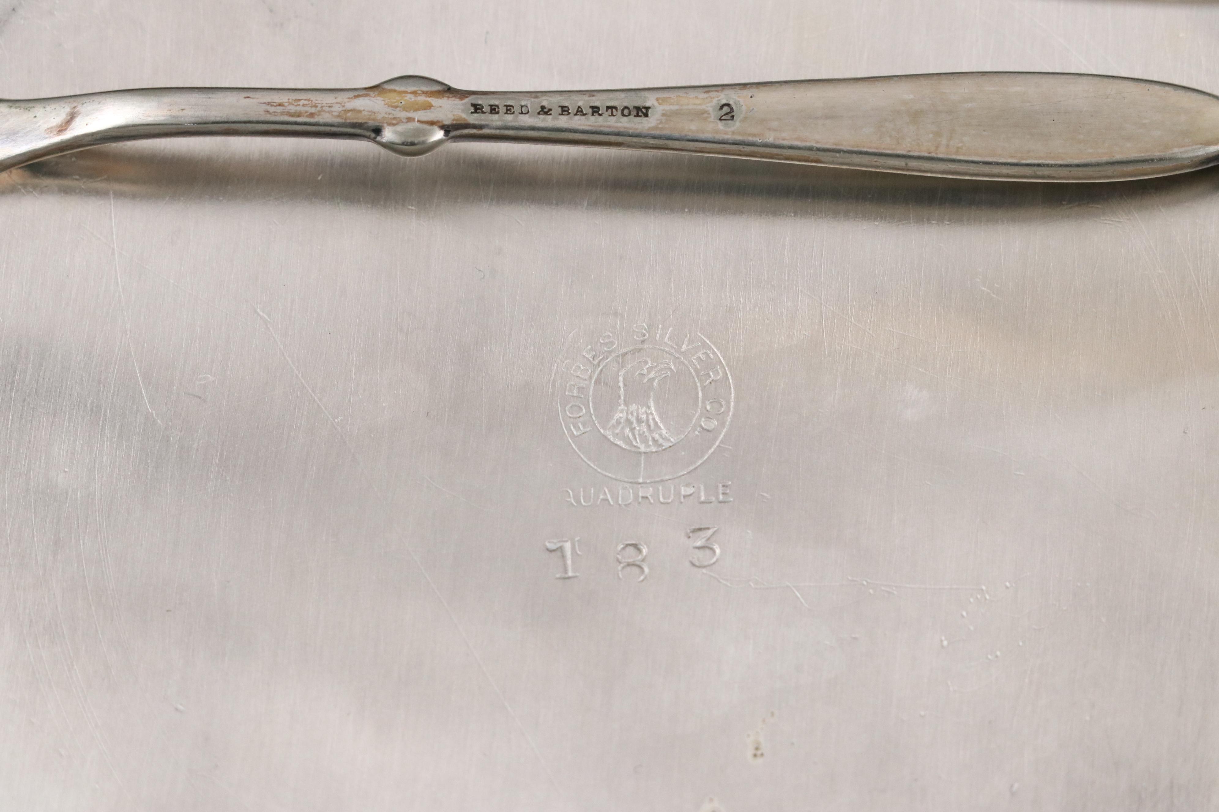 Forbes Silver Co. Covered Serving Bowl with Other Silver Plate Serving Pieces