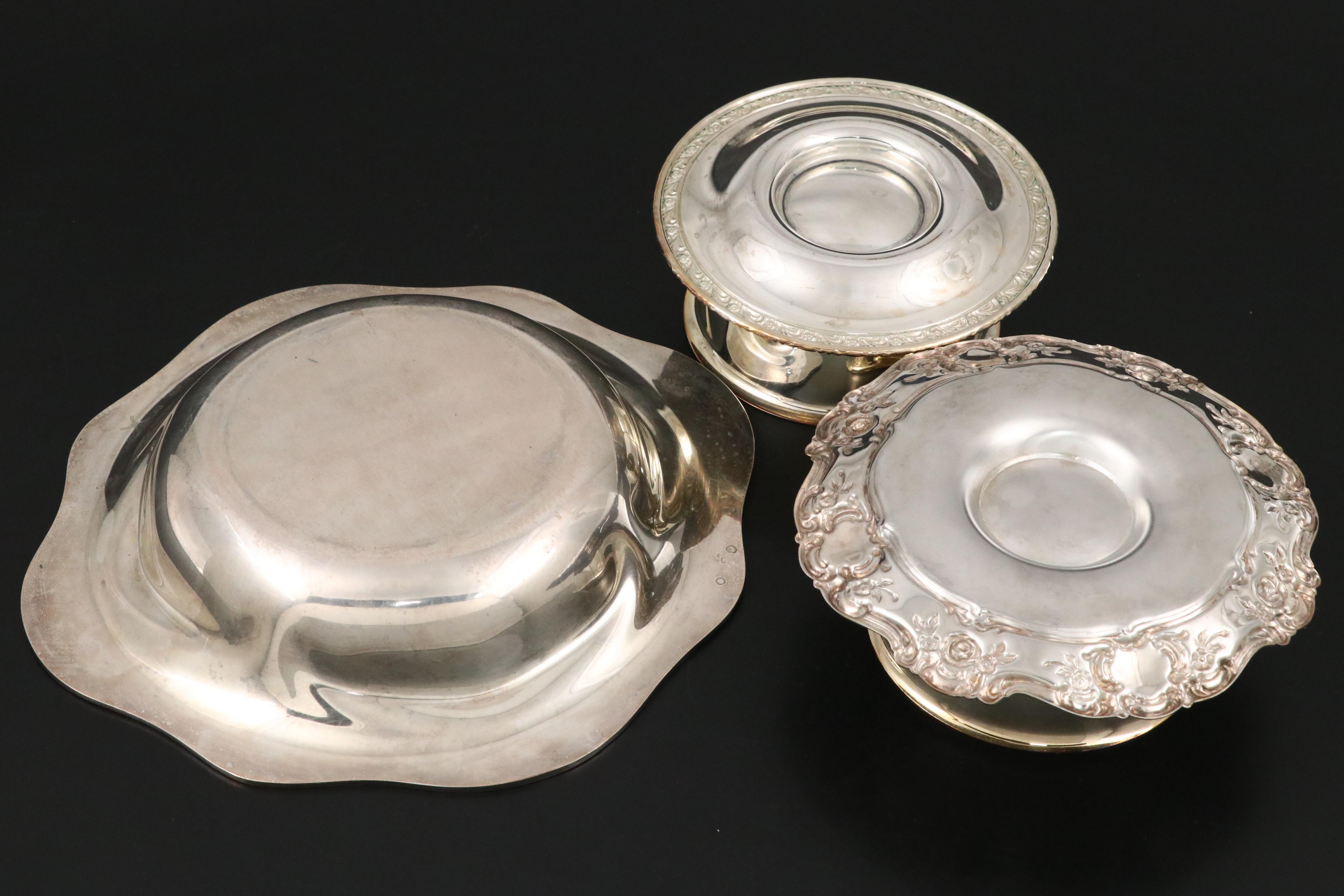 Forbes Silver Co. Covered Serving Bowl with Other Silver Plate Serving Pieces