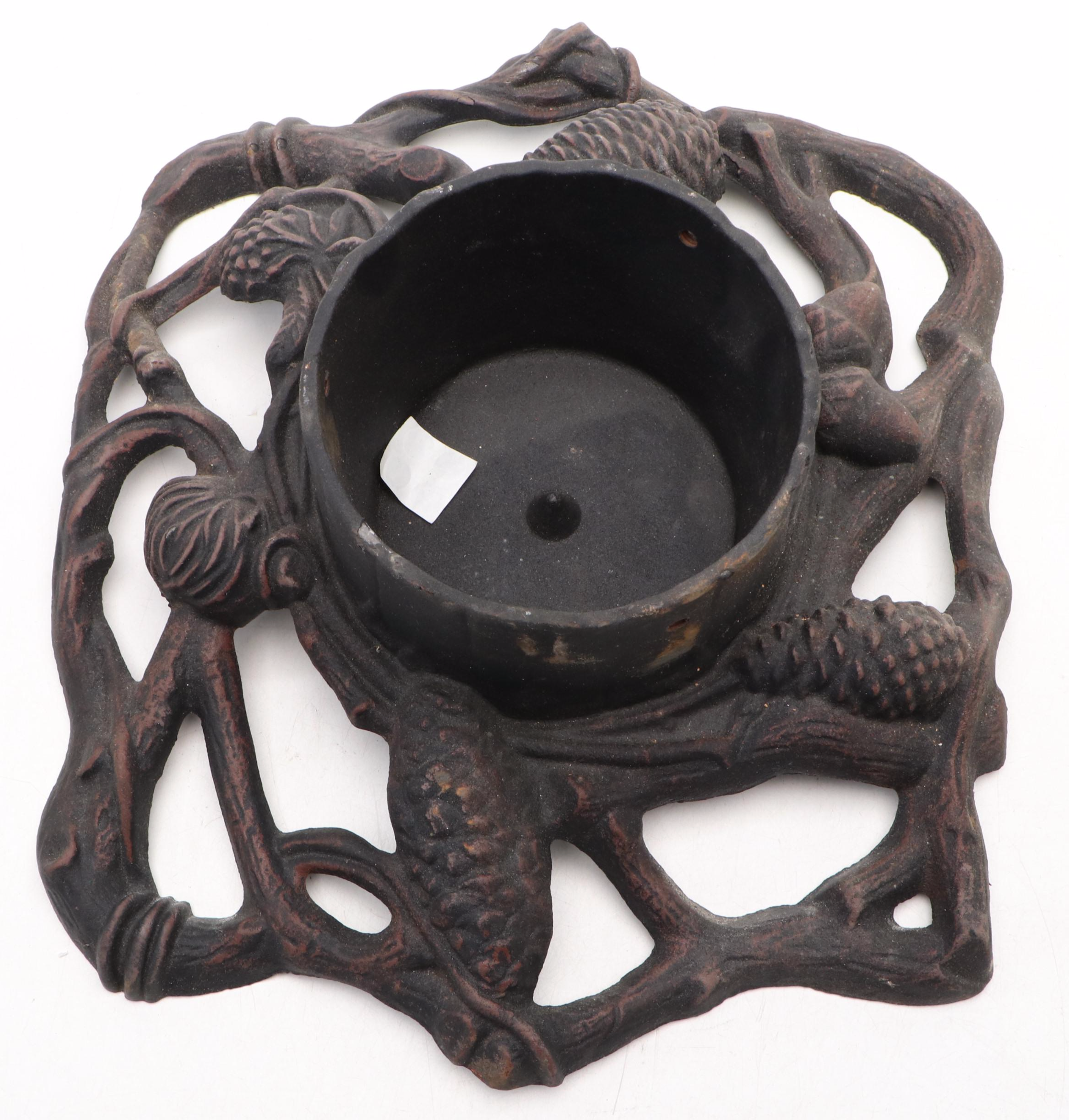 John Wright Bronze Finish Cast Iron Christmas Tree Stand