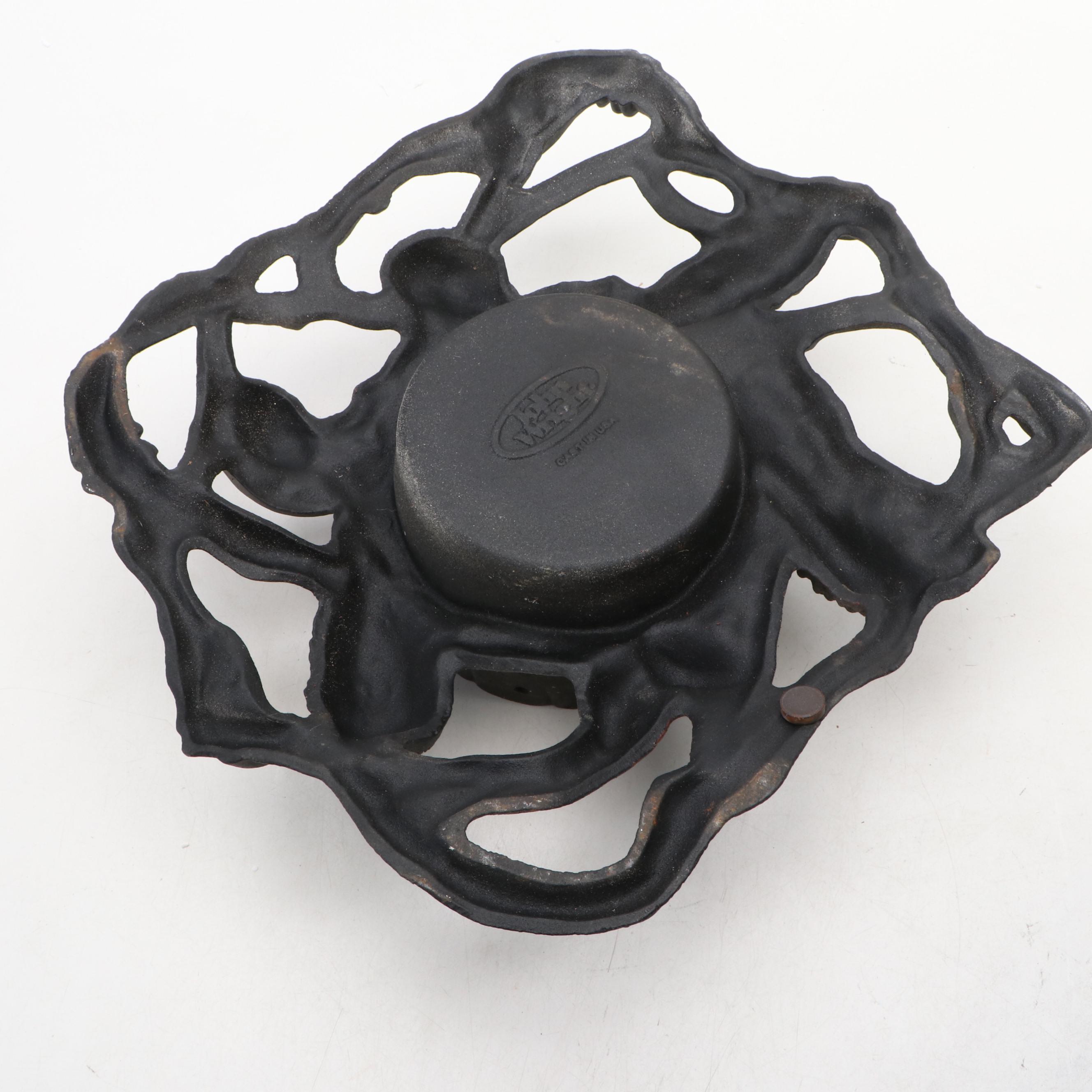 John Wright Bronze Finish Cast Iron Christmas Tree Stand