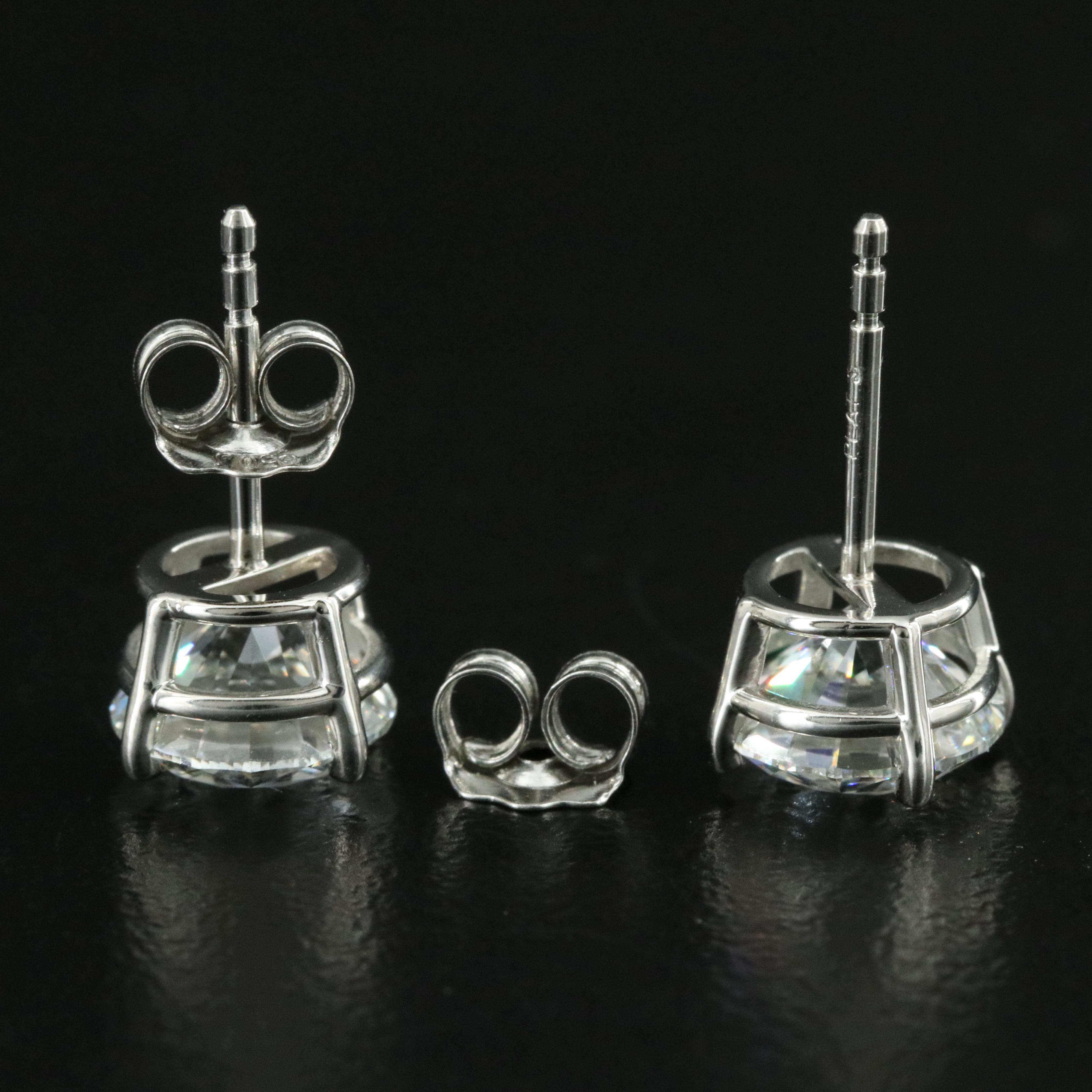 Platinum 2.94 CTW Lab Grown Diamond Stud Earrings with IGI Reports