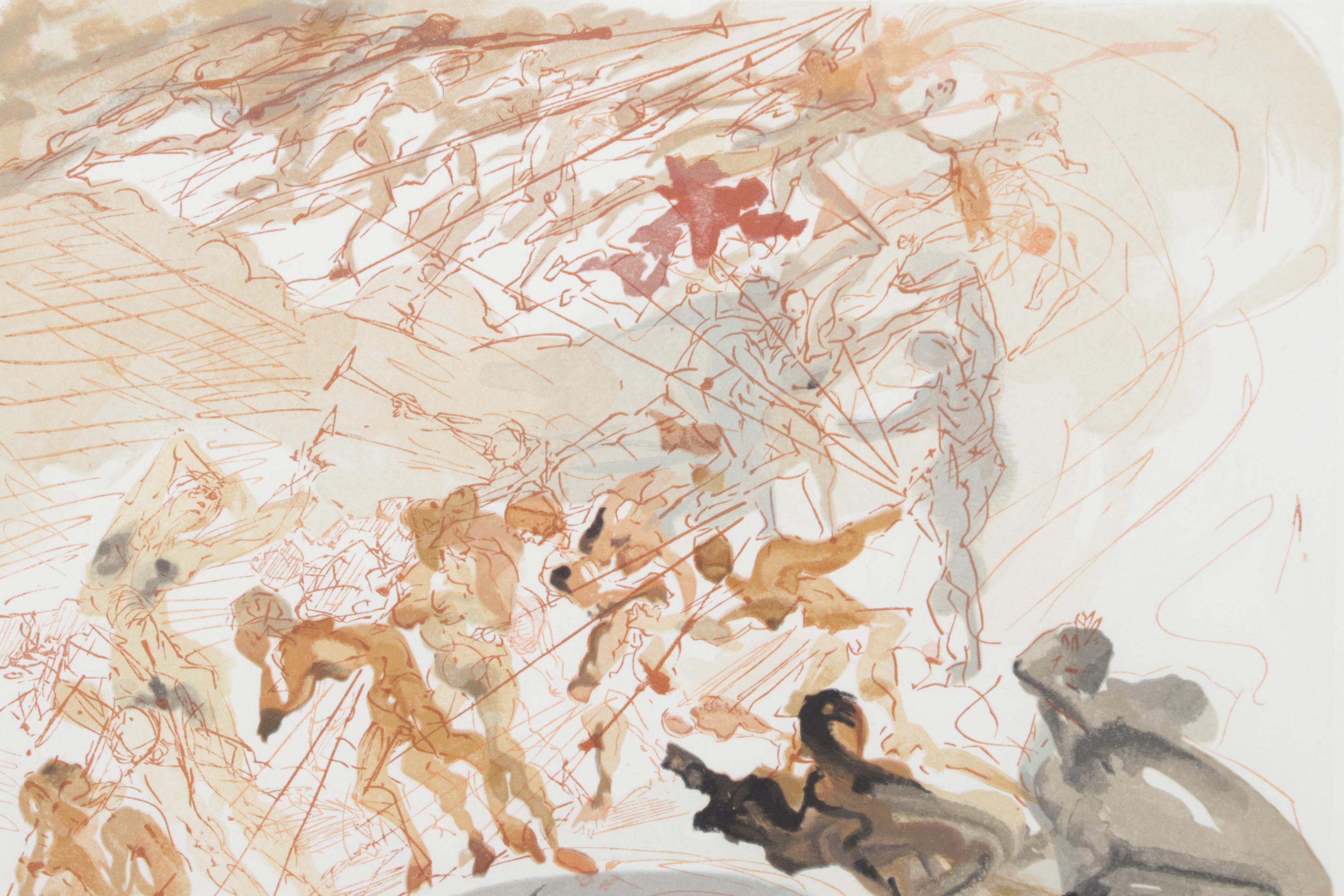 Salvador Dalí Wood Engraving "Montée à la Septième Corniche: La Luxure", 1964