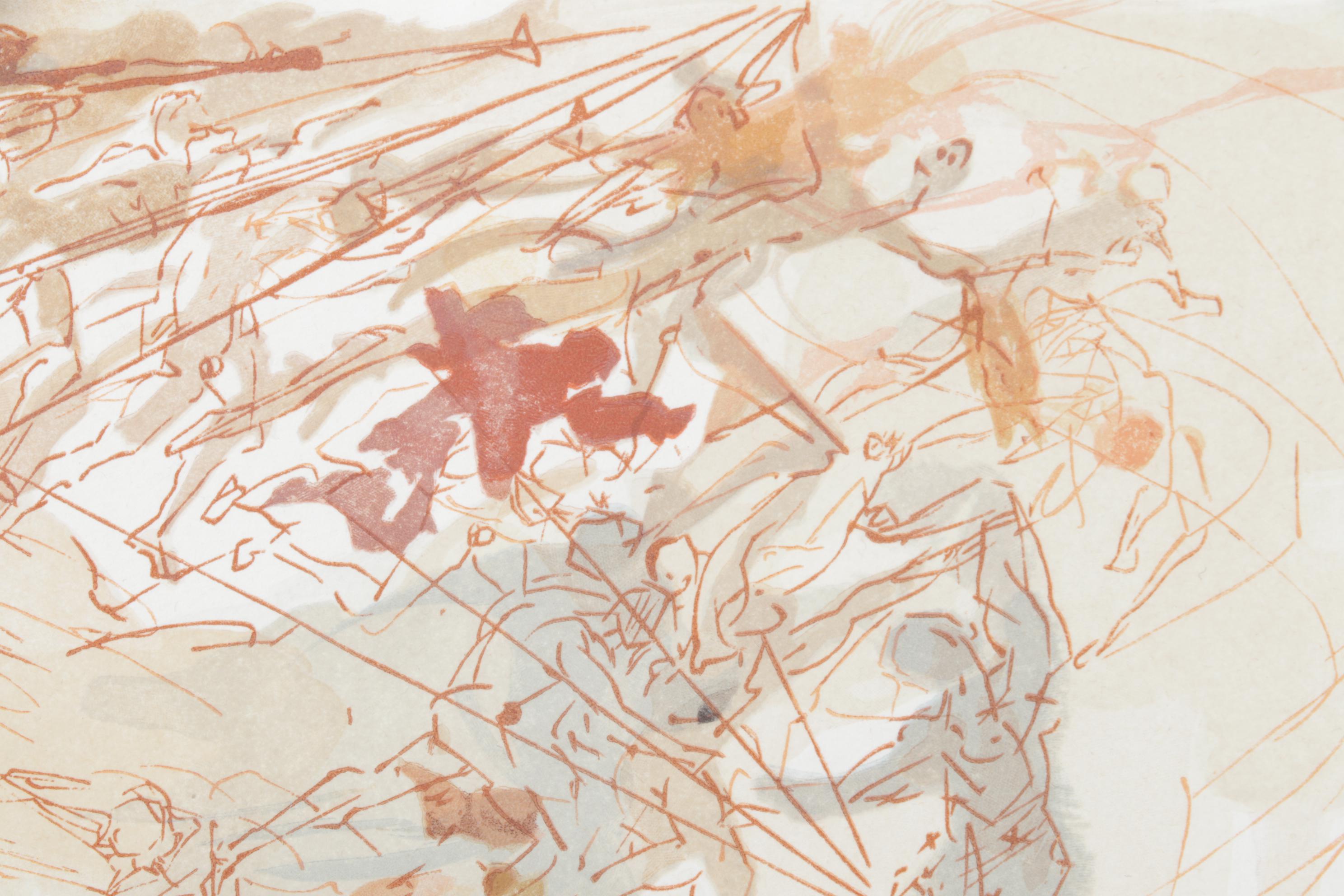 Salvador Dalí Wood Engraving "Montée à la Septième Corniche: La Luxure", 1964