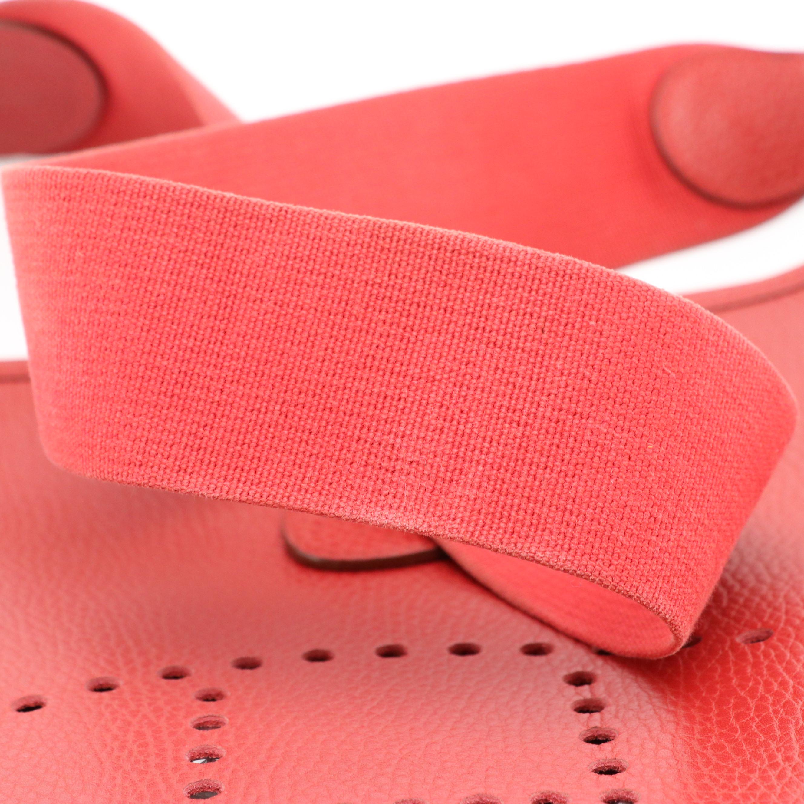 Hermès Evelyne Gen 1 GM Crossbody in Rouge Clemence Leather