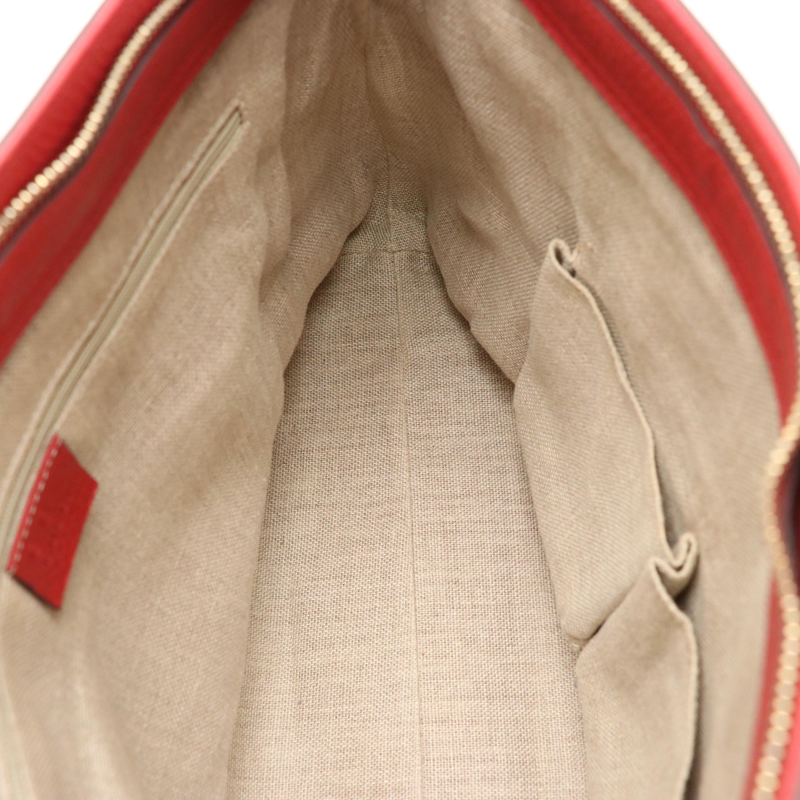 Gucci Bamboo Tassel Two-Way Bag in Grained Leather