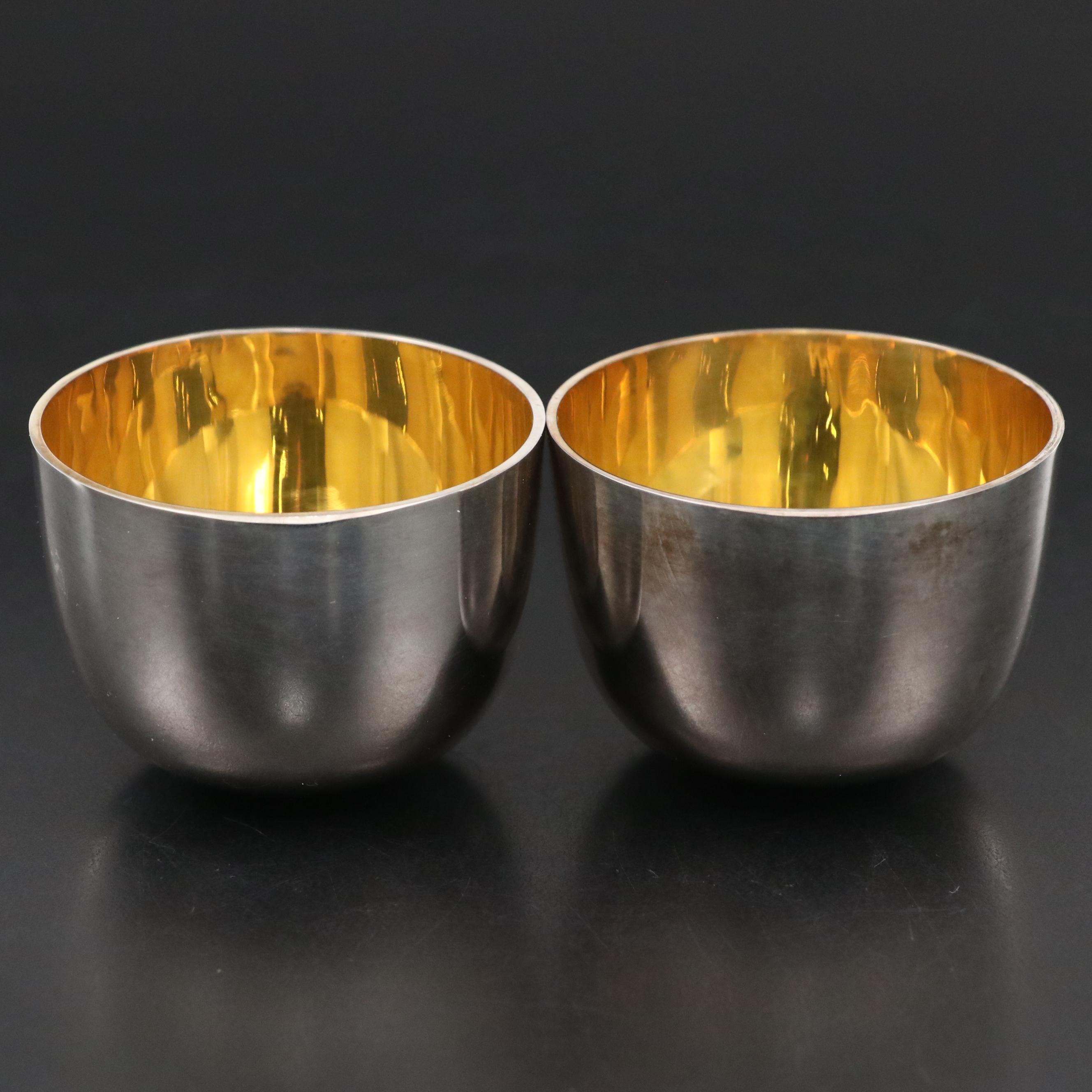 Alan R. Baillie Gilt Washed Sterling Silver Tumbler Cups, 2005