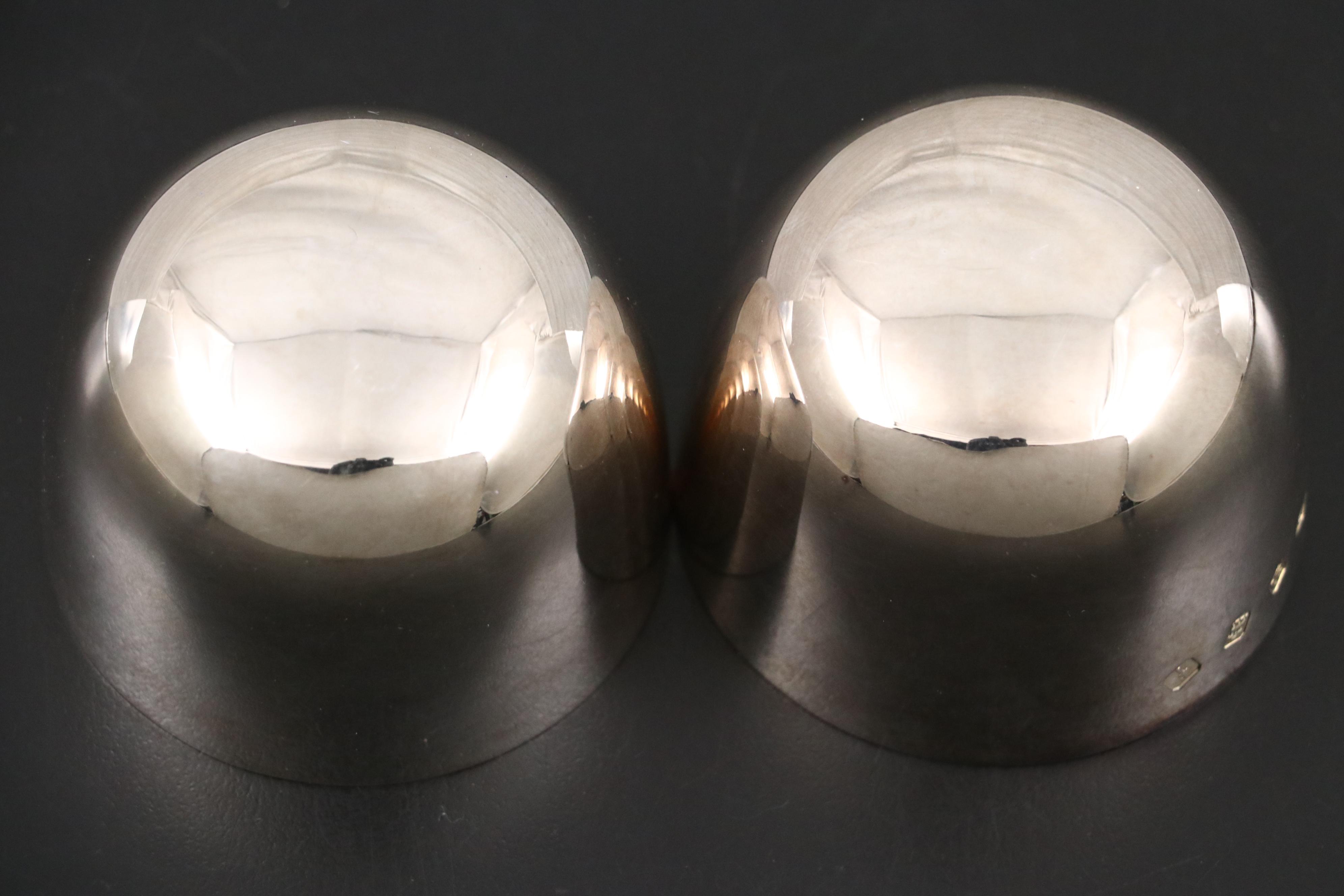 Alan R. Baillie Gilt Washed Sterling Silver Tumbler Cups, 2005