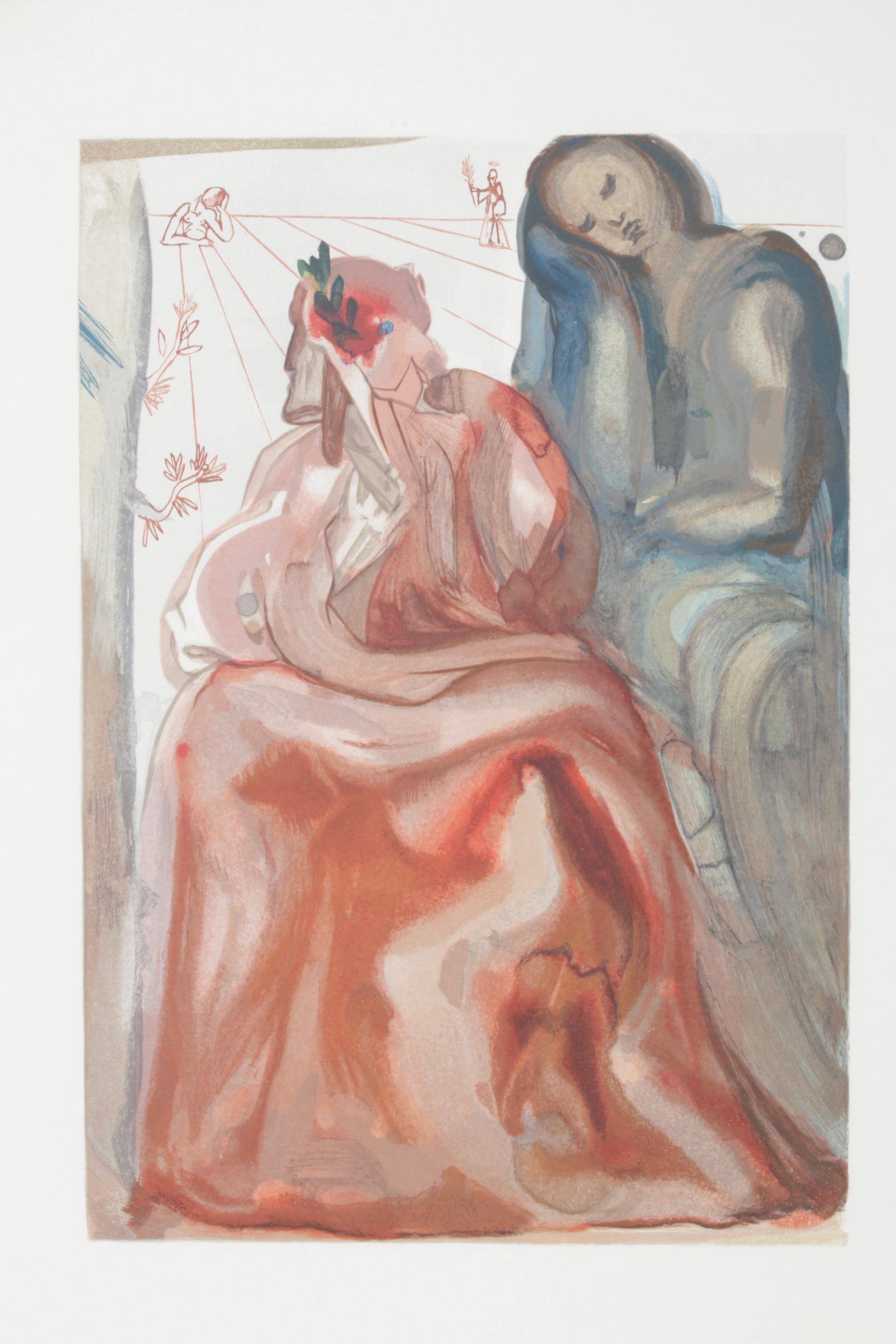 Salvador Dalí Wood Engraving "La Confession de Dante," 1960 - 1964