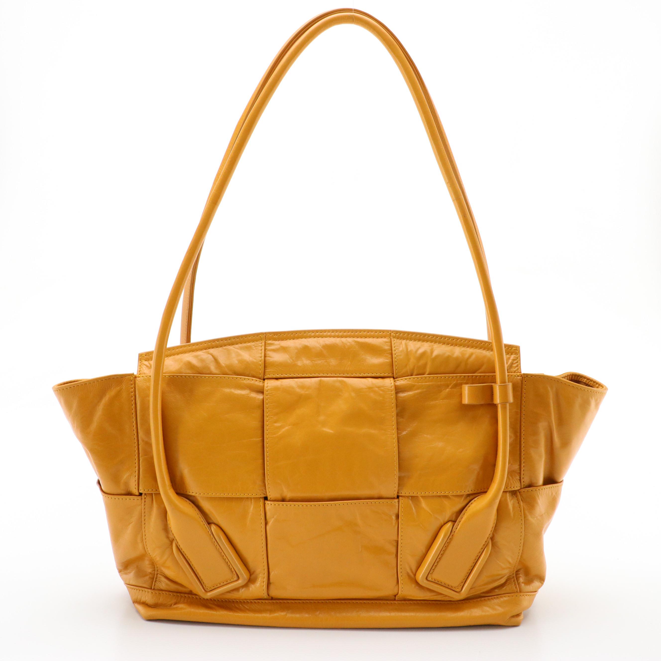 Bottega Veneta Arco Slouch Shoulder Bag in Paper Calfskin Maxi Intrecciato