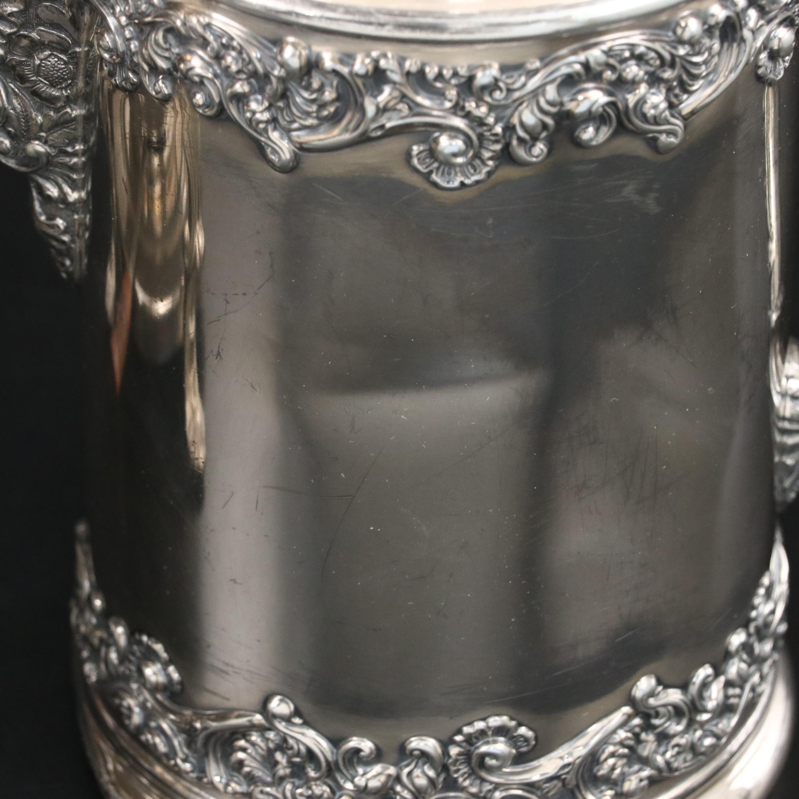 Wm. A. Rogers Silver Plate Tray with Samovar and Other Tea and Coffee Sets