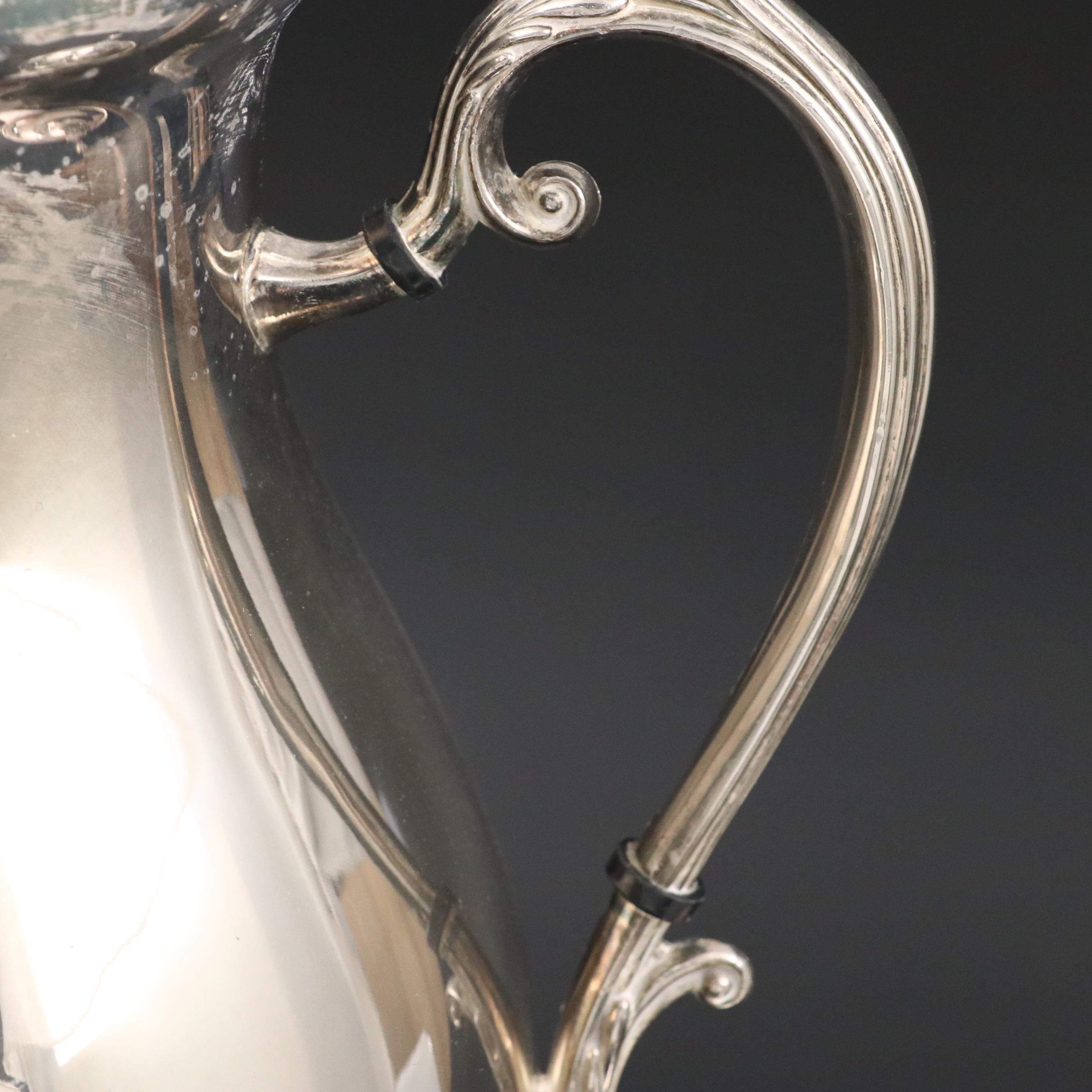 Wm. A. Rogers Silver Plate Tray with Samovar and Other Tea and Coffee Sets