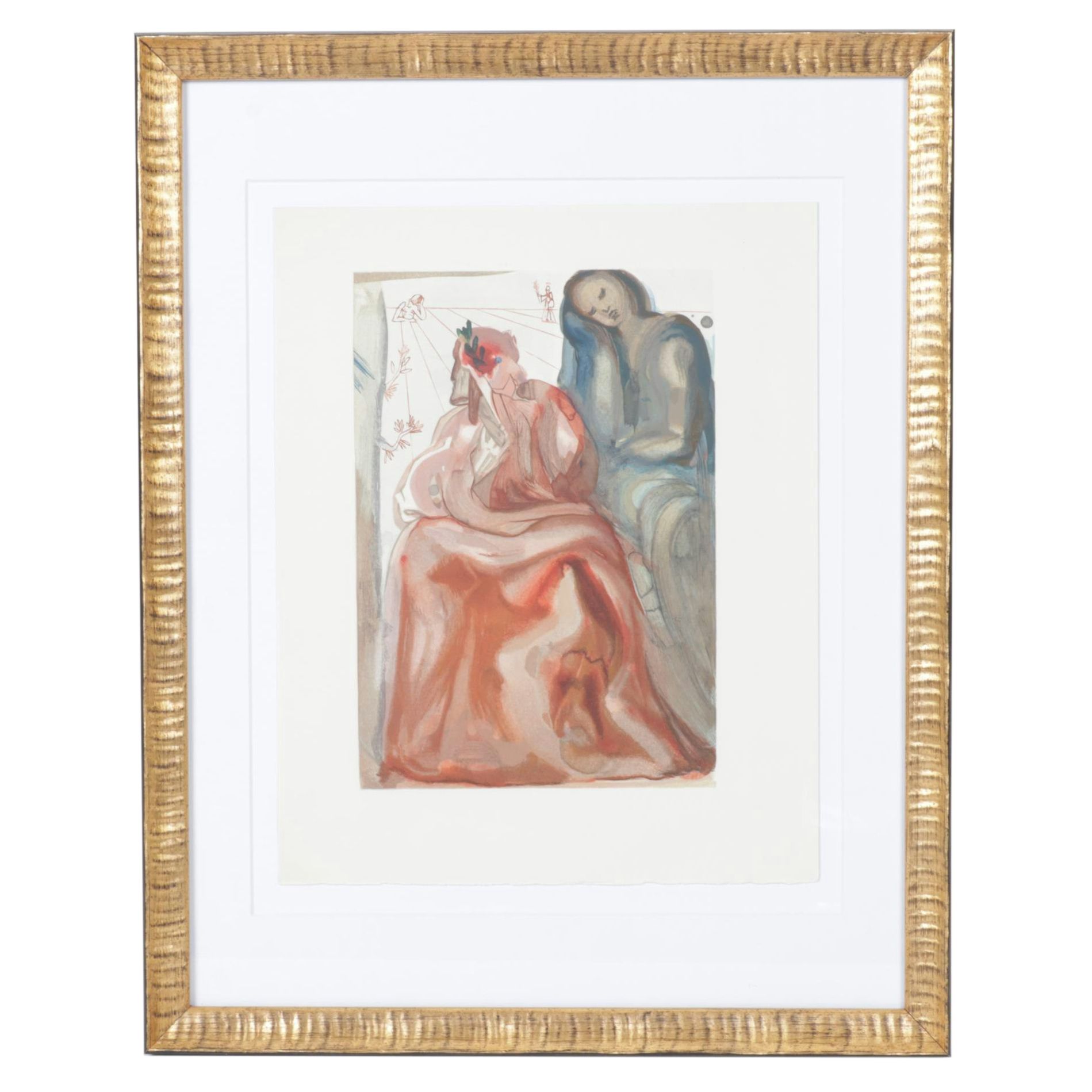 Salvador Dalí Wood Engraving "La Confession de Dante," 1960 - 1964