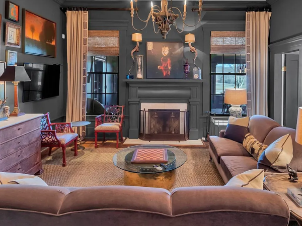 Edwardian Style Velveteen Upholstered Loveseat with Accent Pillows