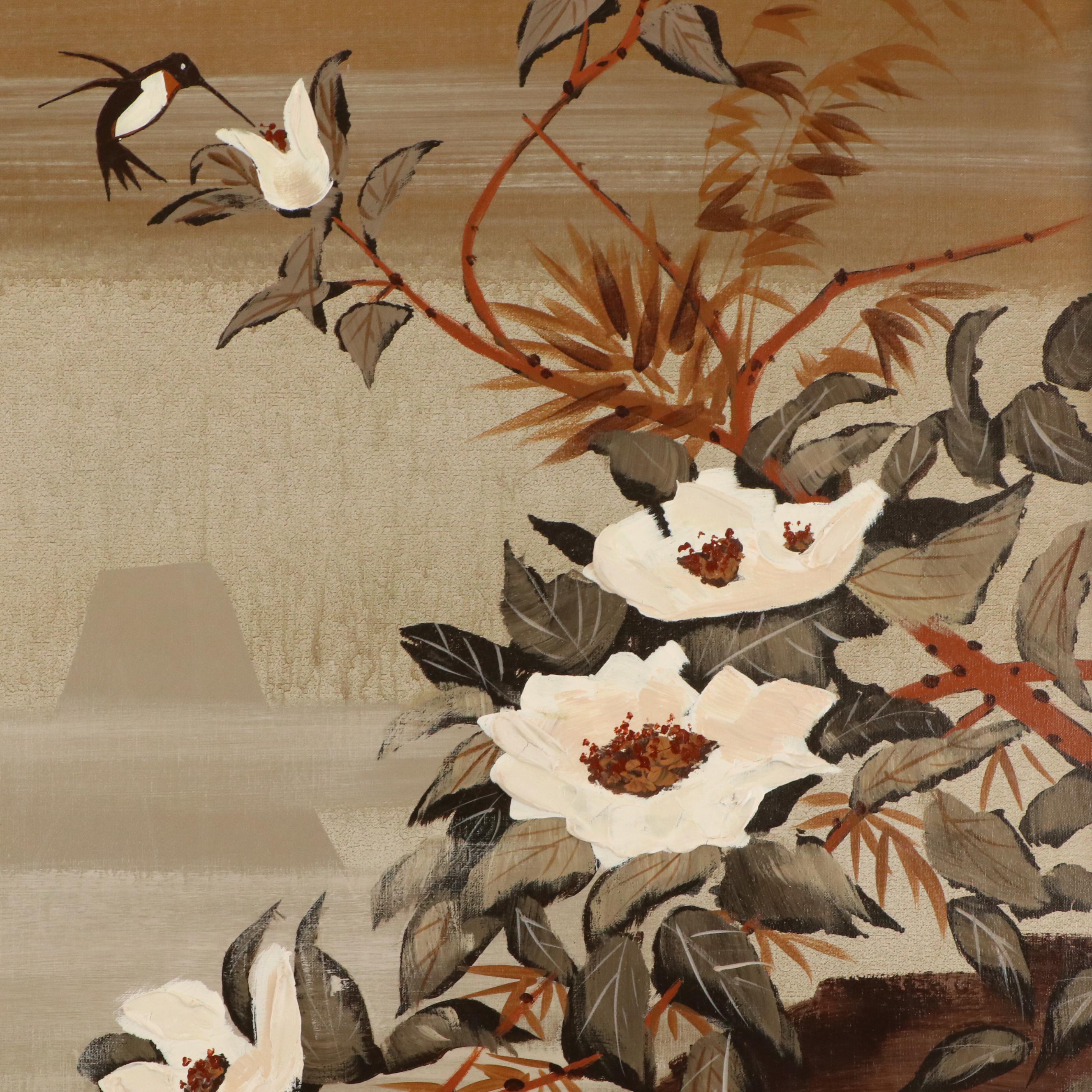 Lee Reynolds Vanguard Studios Floral Composition, Late 20th Century