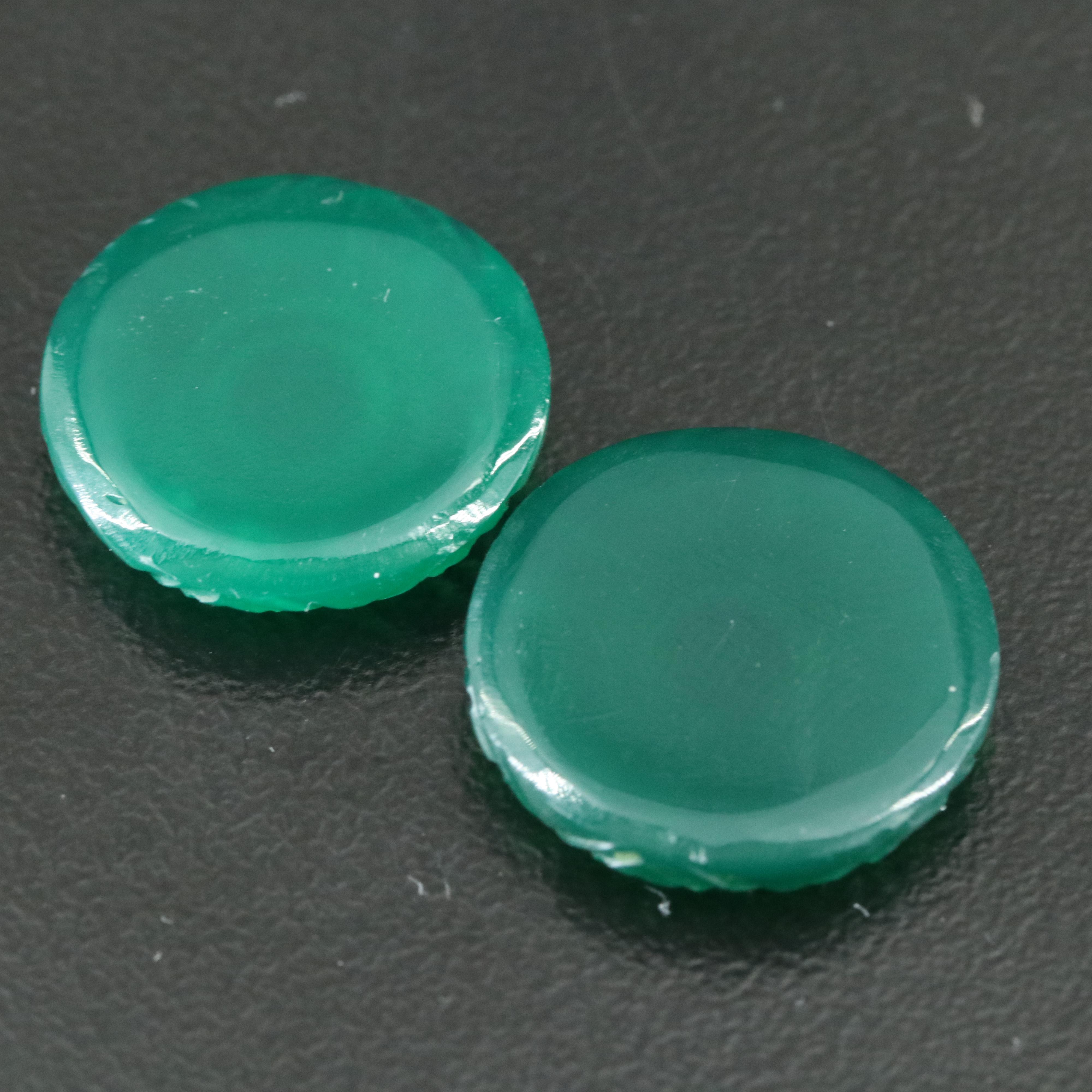 Loose Matched Pair of Carved Chalcedonies