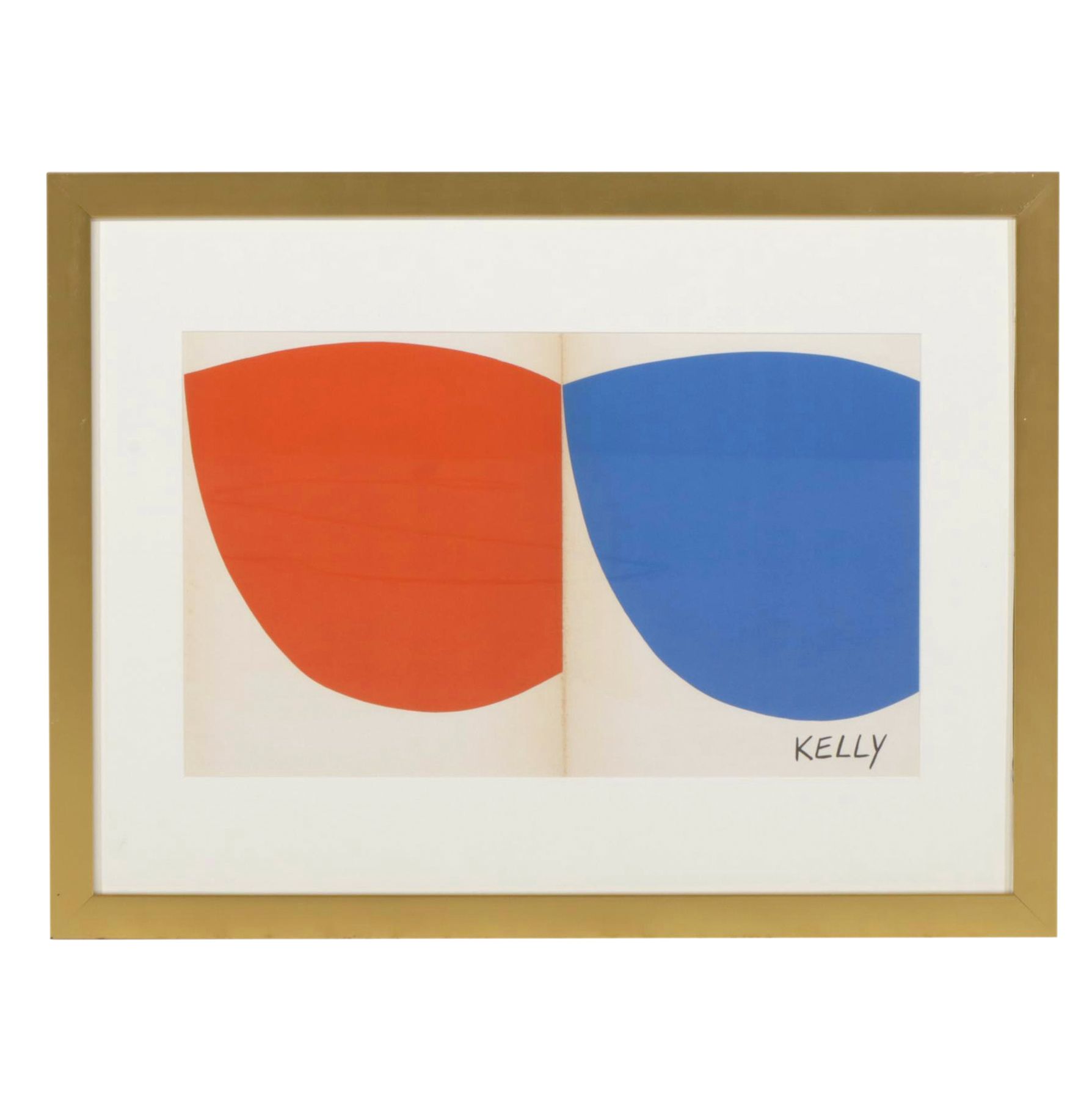 Ellsworth Kelly Double Page Lithograph for "Derrière le Miroir," 1958