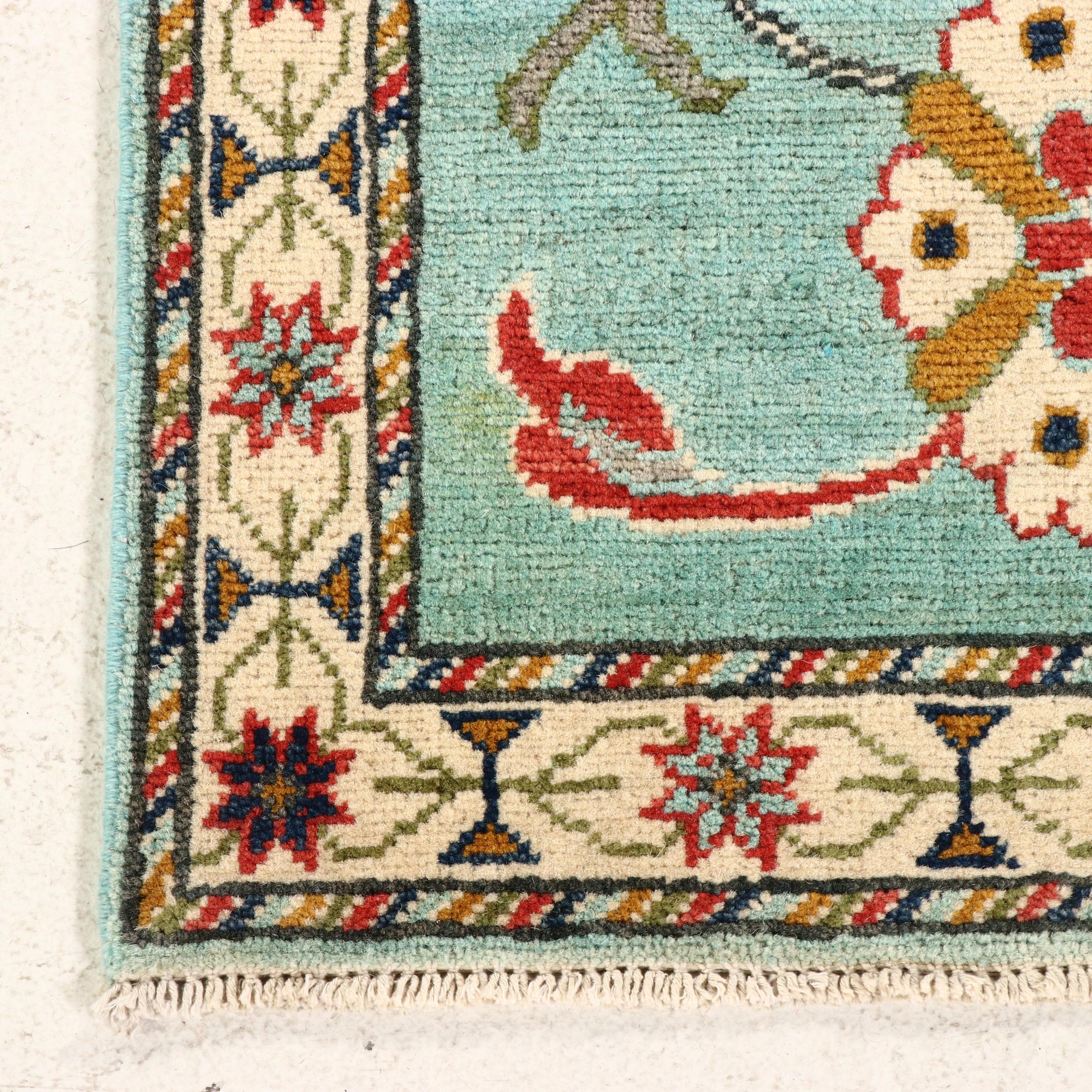 2' x 6'2 Hand-Knotted Afghan Kazak Carpet Runner