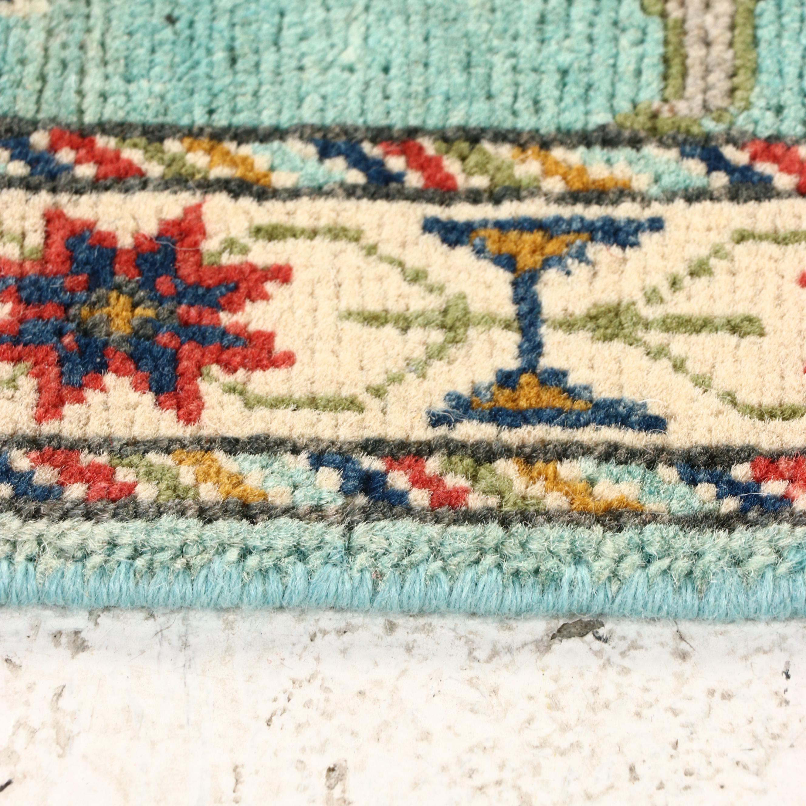 2' x 6'2 Hand-Knotted Afghan Kazak Carpet Runner