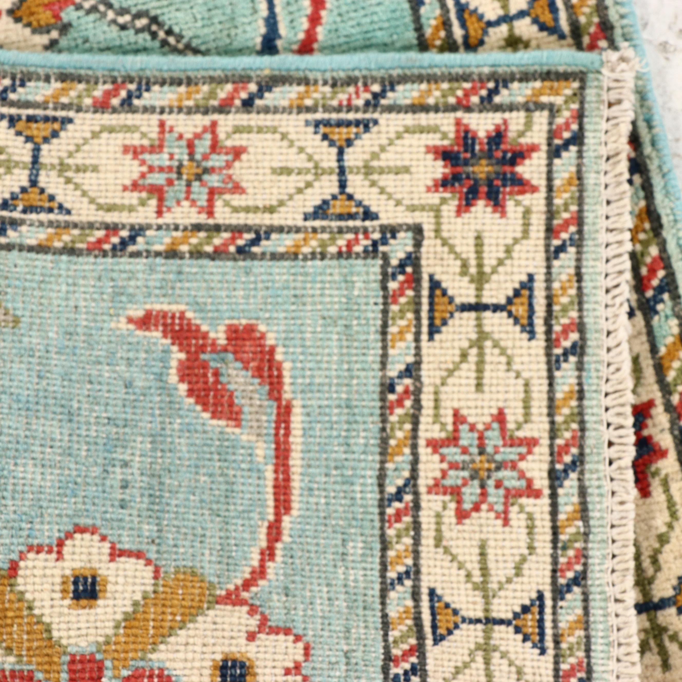 2' x 6'2 Hand-Knotted Afghan Kazak Carpet Runner